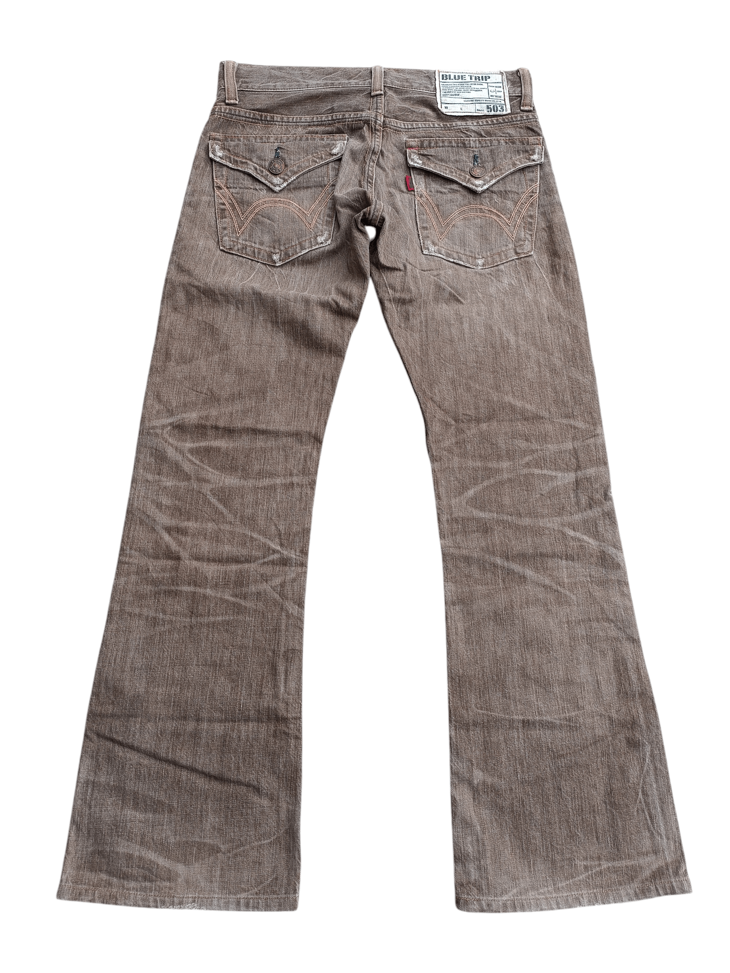 Edwin Flare 90s Style Edwin 503 Flare Blue Trip Faded Jeans Size US 32 / EU 48 - 15 Thumbnail