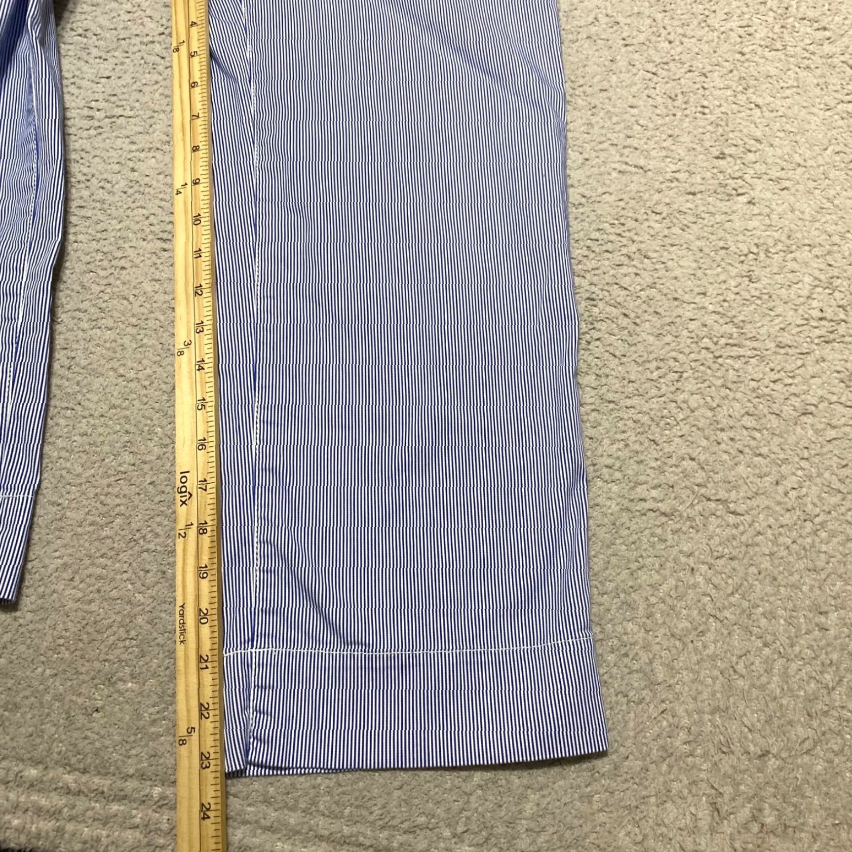 Talbots Talbots Womens Pants Cropped Wide-Leg High Rise 18W Black Striped - Talbots - Plus Size - Wide-Leg Cropped Pant for Workwear Size 40" / US 18 - 6 Thumbnail