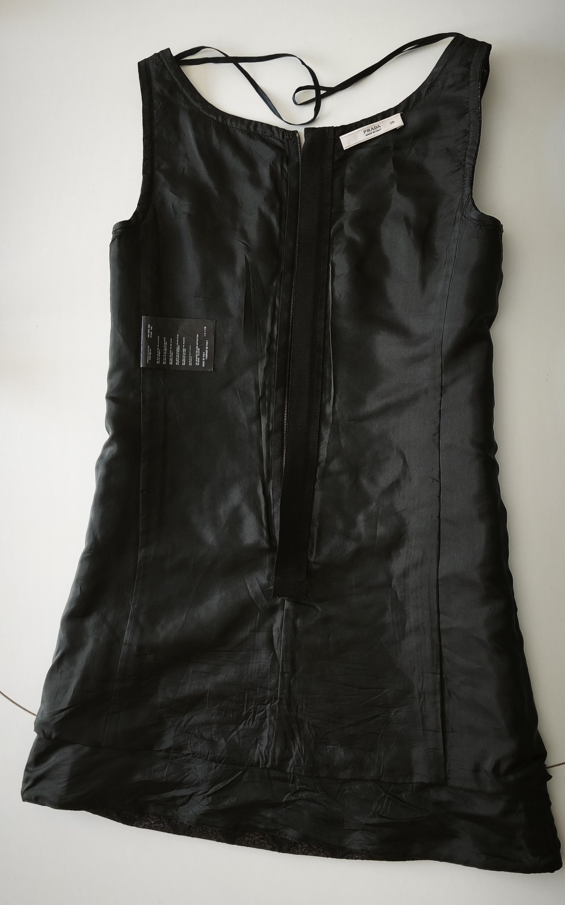 Prada Black brocade fabric silk mini dress Size XS / US 0-2 / IT 36-38 - 5 Thumbnail