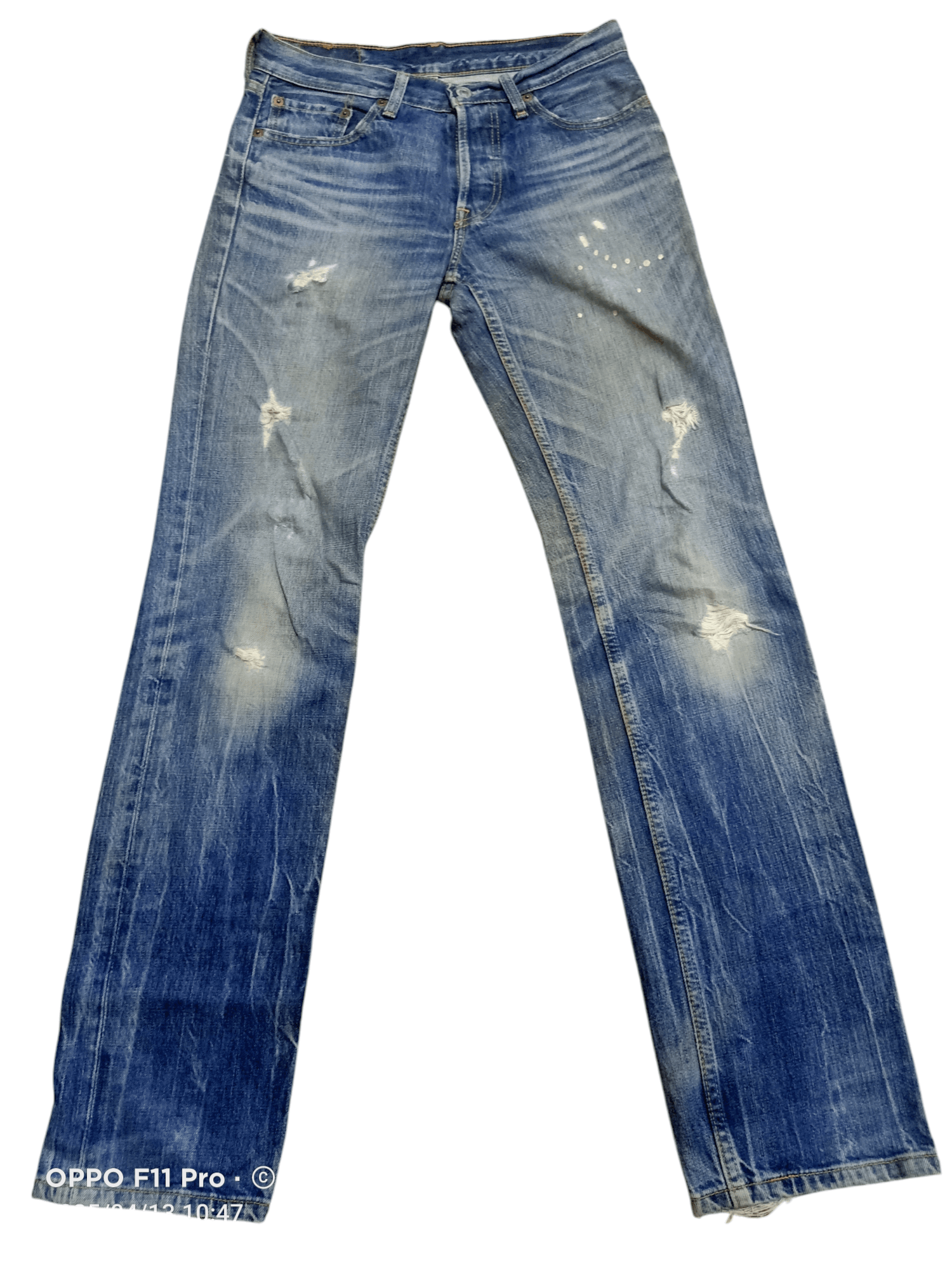 Levi's × Vintage Levis 501 Vtg Y2k Denim Vintage Distressdenim Mudwash Size US 28 / EU 44 - 3 Thumbnail
