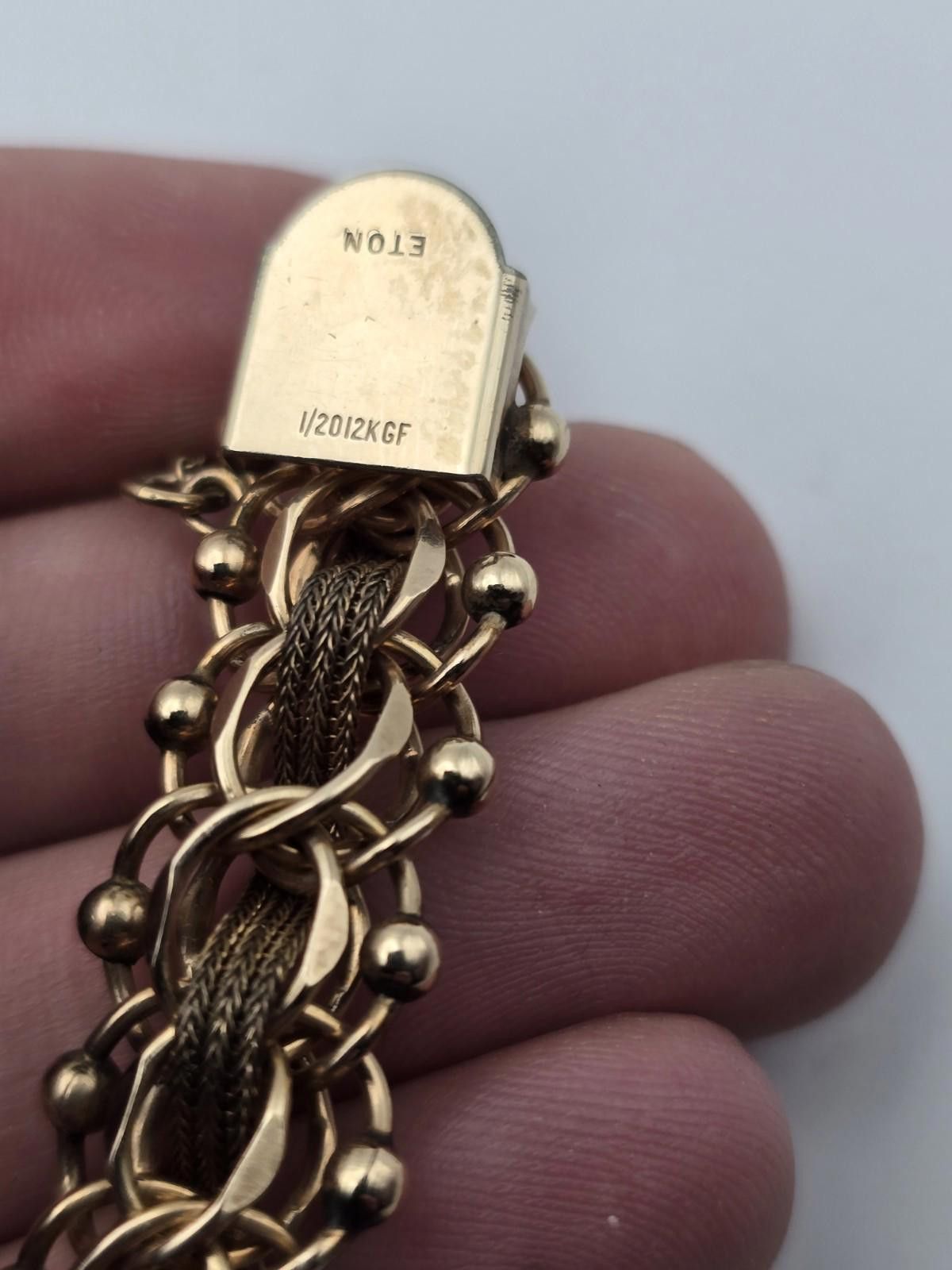 Eton Vtg Eton 1/20 12K Gold-Filled Bracelet –32g Bold Mid-Century Size ONE SIZE - 6 Thumbnail