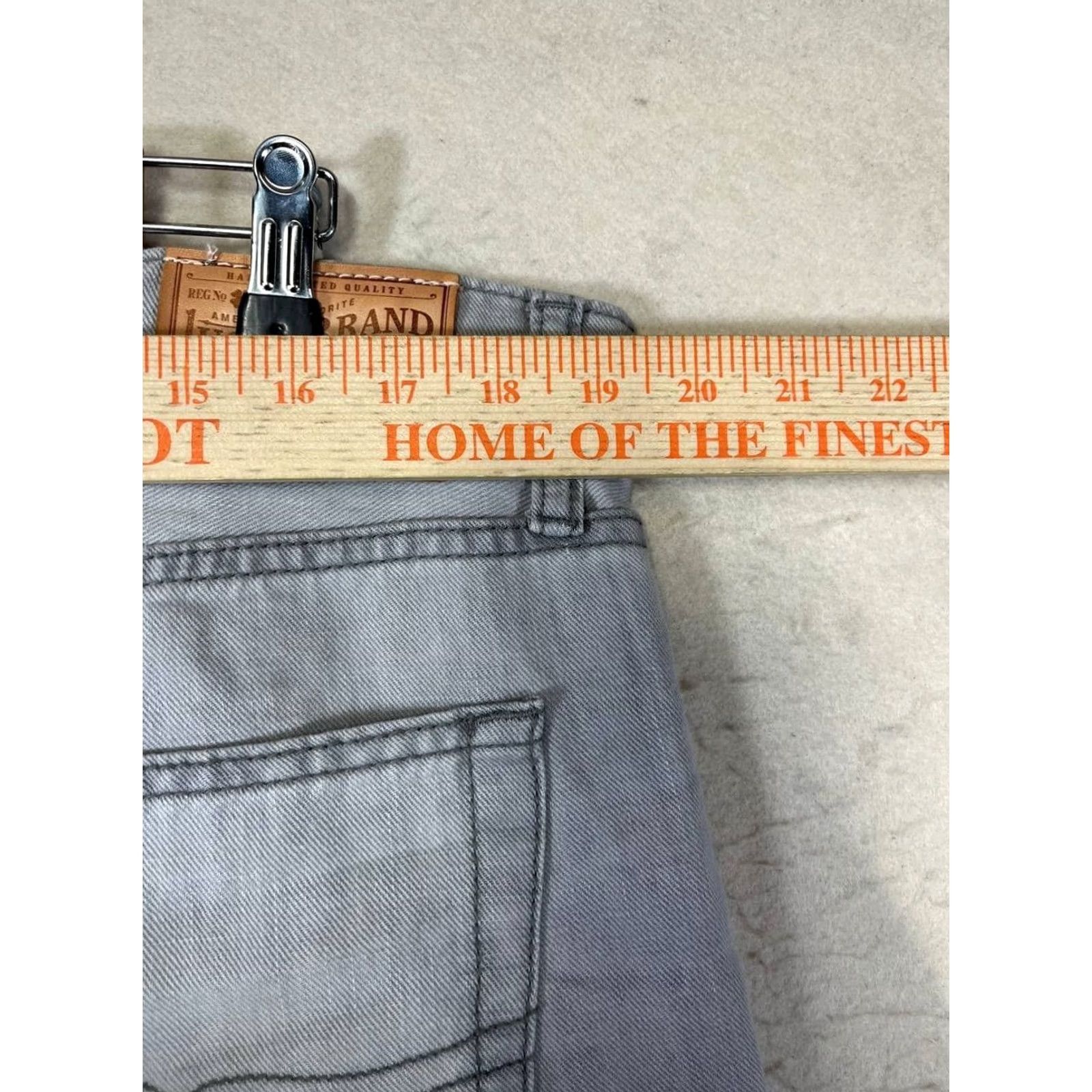 Lucky Brand Lucky Brand Mens Jeans Straight Slim Light Gray 36x30 Denim Cotton Spandex Regular Inseam 30in Mens Size US 36 / EU 52 - 3 Thumbnail