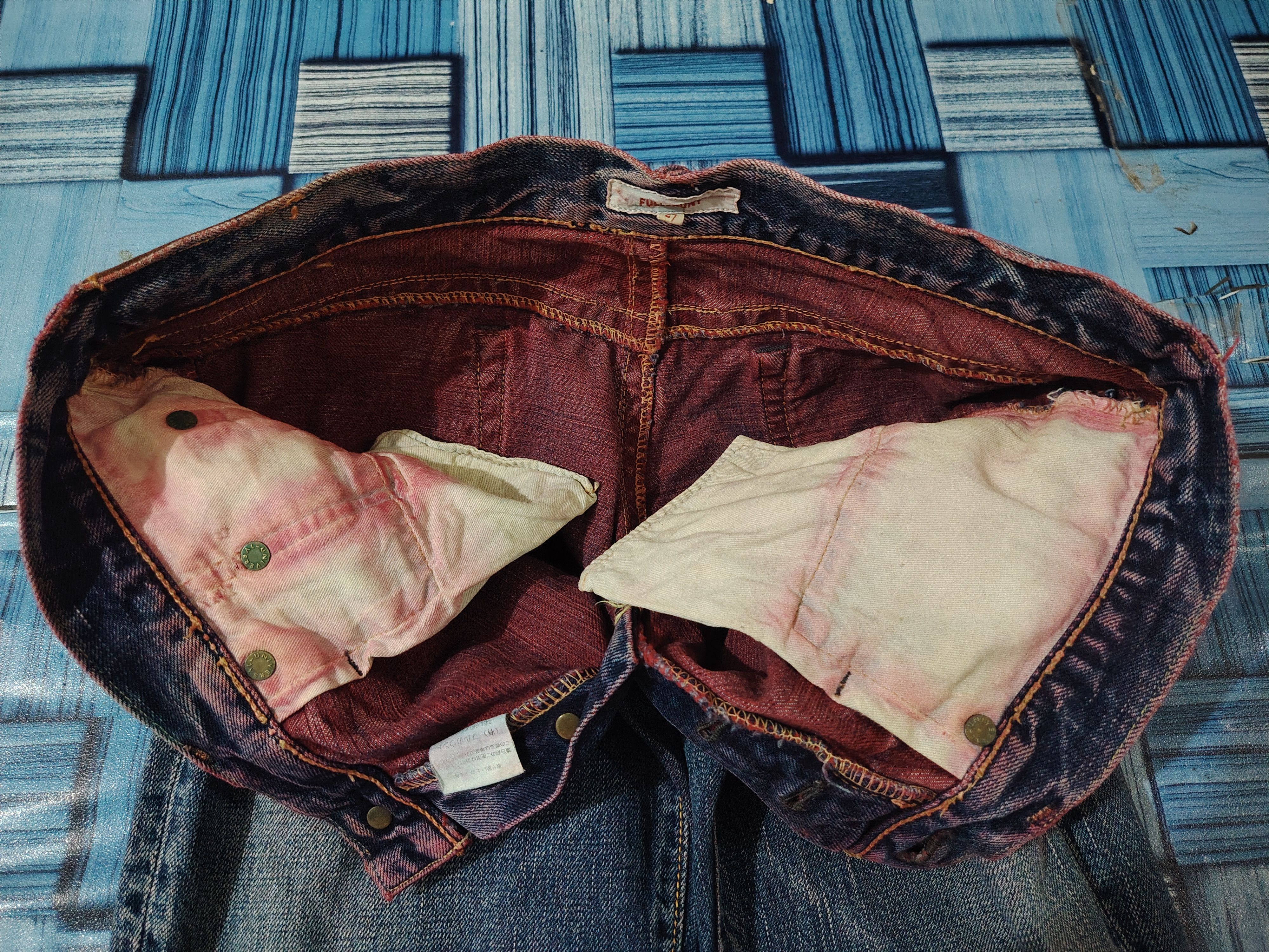 Full Count & Co. Japanese Fullcount Flared Jeans Distressed denim Size US 31 - 14 Thumbnail