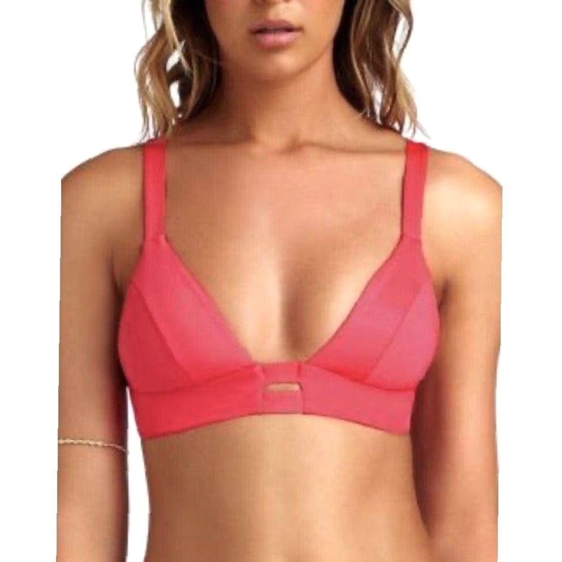 Vintage VITAMIN A 3pc Bikini Jaydah Braided Full Bottom Electra Ecolux / Neutra Top 12 D XL Pink Cheek Size XL / US 12-14 / IT 48-50 - 7 Thumbnail