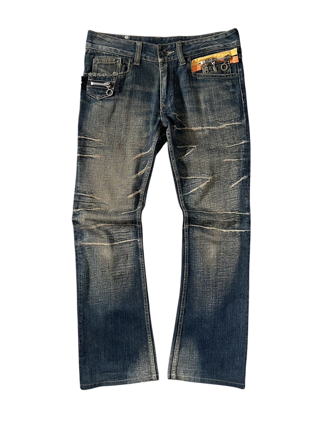 semanticdesign Semantic Design Multi Zipper Flare Denim Size US 34 / EU 50 - 3 Thumbnail