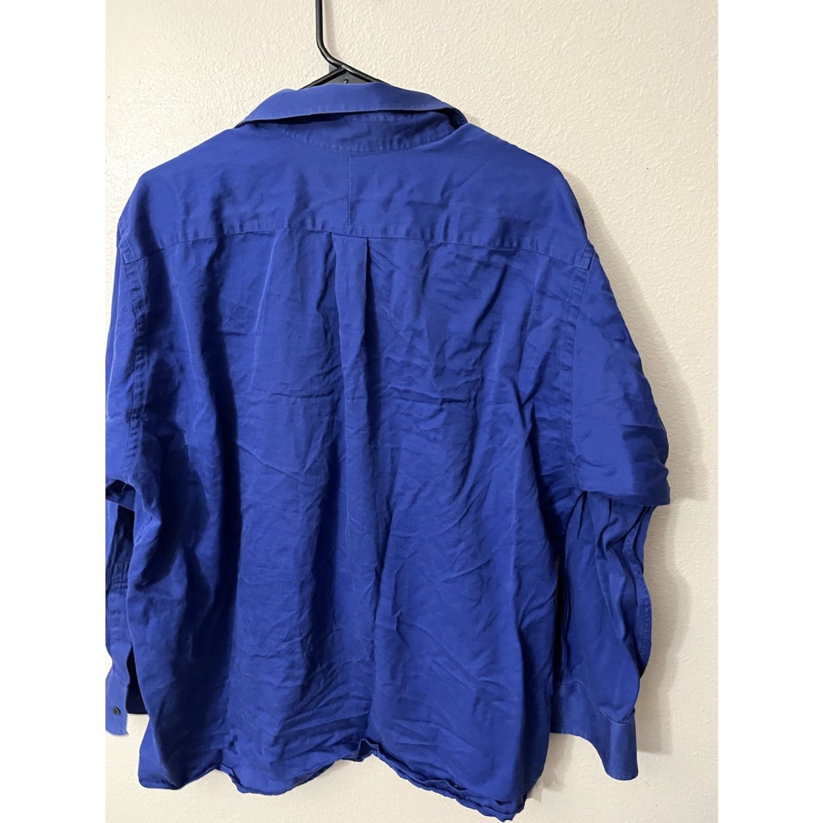 Michael Kors VINTAGE Michael Kors Shirt Men Button-Up Solid Blue Long Sleeve XL 18 Regular Non-Iron Classic Button-Front Men’s Size US XL / EU 56 / 4 - 3 Thumbnail