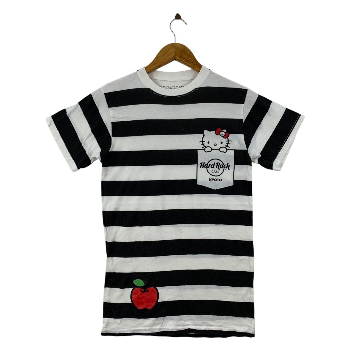 Hard Rock Cafe HELLO KITTY x HARD ROCK Cafe Kyoto Stripes Design Shirt Size XS / US 0-2 / IT 36-38 - 1 Thumbnail
