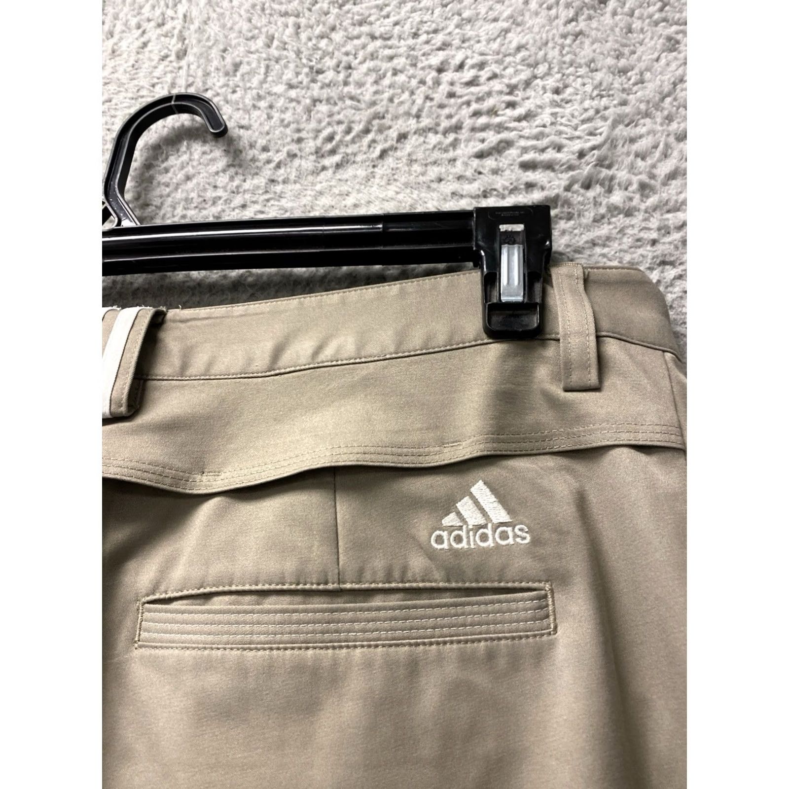Adidas Adidas Pants Mens 36x32 Tan Performance Knit/Chino Flat Front Logo Straight Leg Casual Wear Women? Size US 36 / EU 52 - 7 Thumbnail