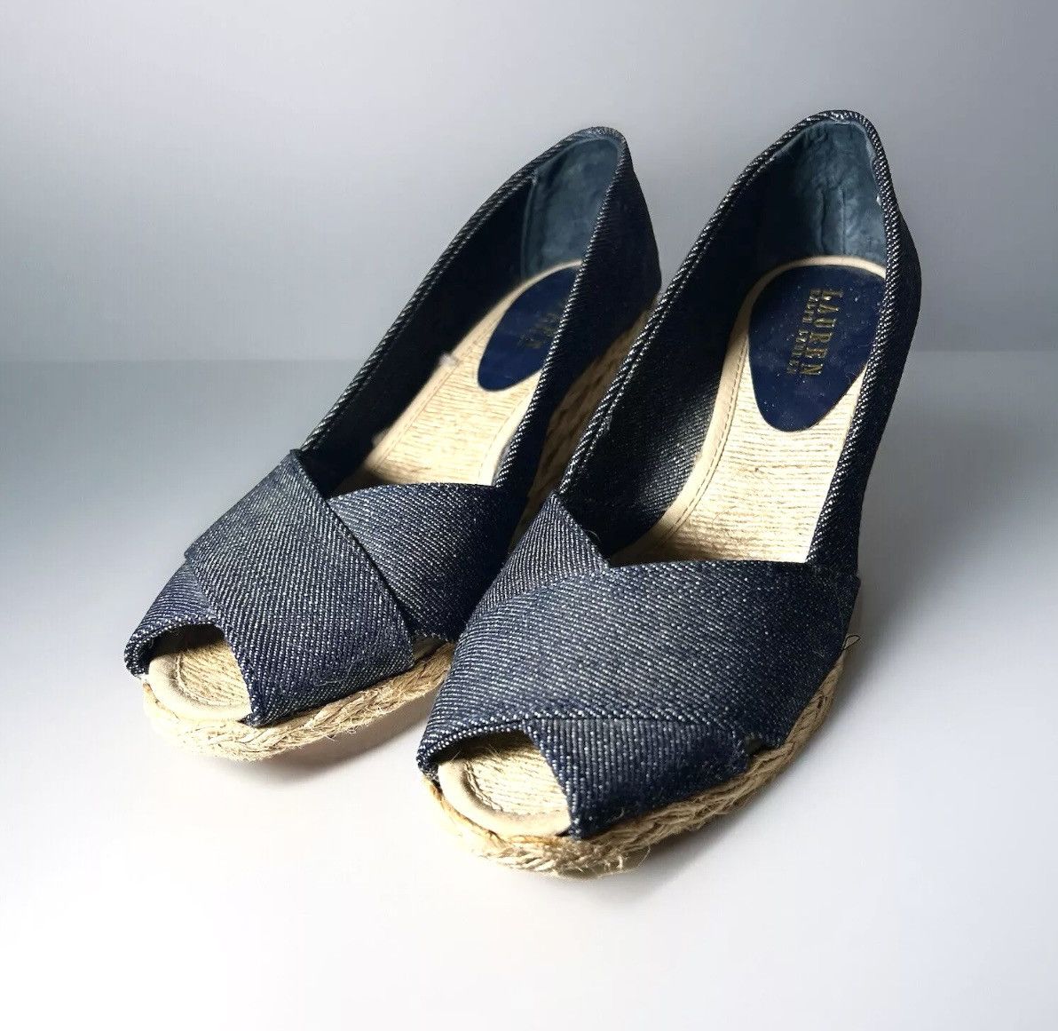 Ralph Lauren Ralph Lauren Cecilia Espadrille Denim Wedges Grailed