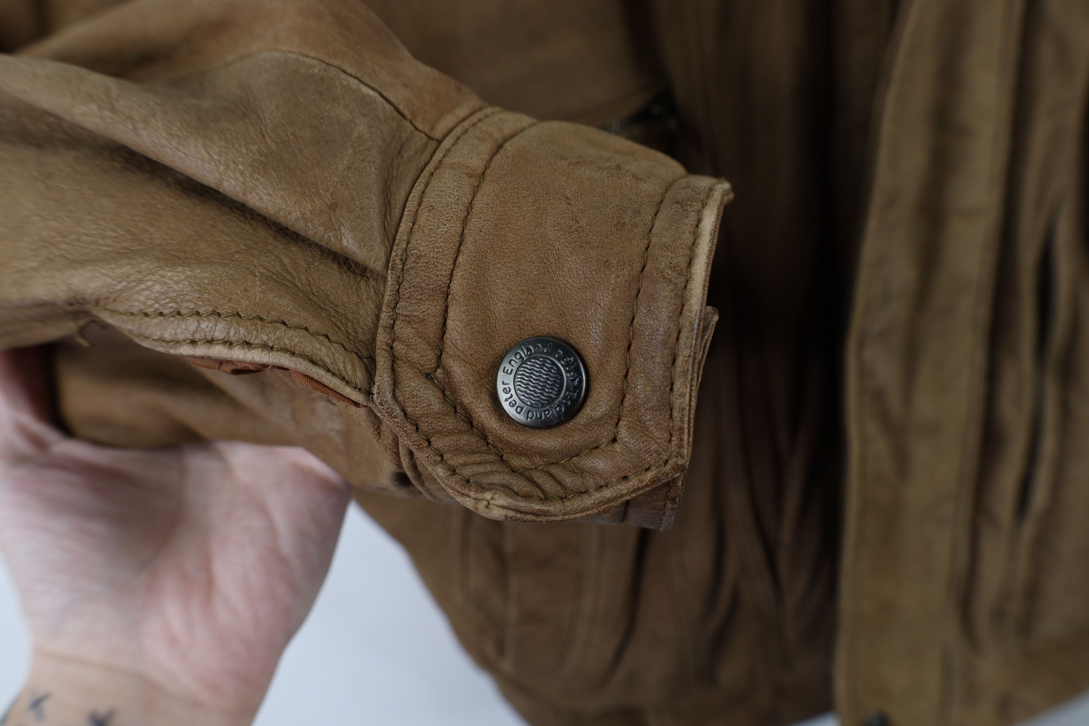 Vintage Vintage 90s Streetwear Leather Full Zip Bomber Flight Jacket Size US XL / EU 56 / 4 - 6 Thumbnail