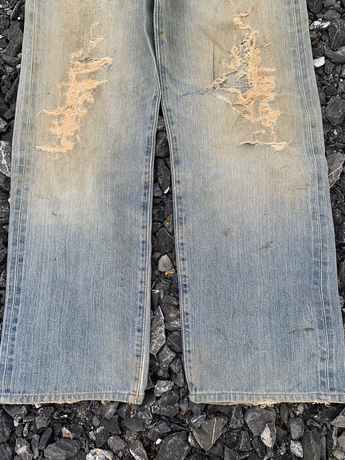 Kapital VINTAGE EDWIN 505 SELVEDGE FADED RUSTY DISTRESSED DENIM Size US 31 - 6 Thumbnail