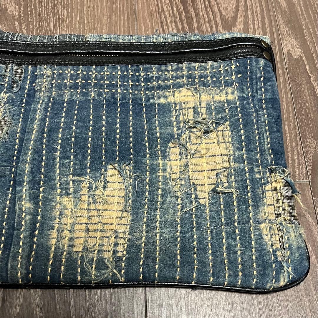 Kapital Kountry Boro Patchwork Denim Clutch Bag Size ONE SIZE - 8 Thumbnail