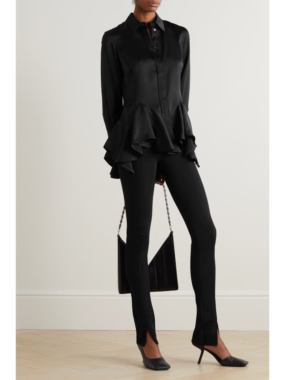 Givenchy o1y0925 Solid Color Shirt in Black Size M / US 6-8 / IT 42-44 - 4 Thumbnail