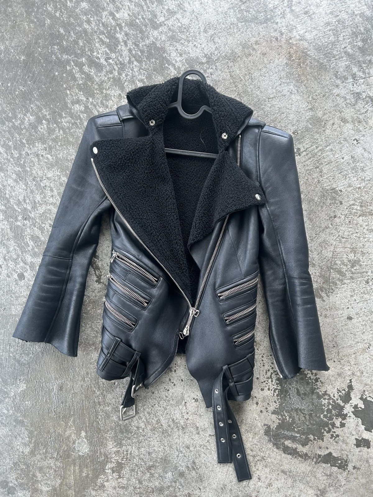 Balmain Balmain by Decarnin AW09 Leather Jacket Size US XXS / EU 40 - 1 Thumbnail