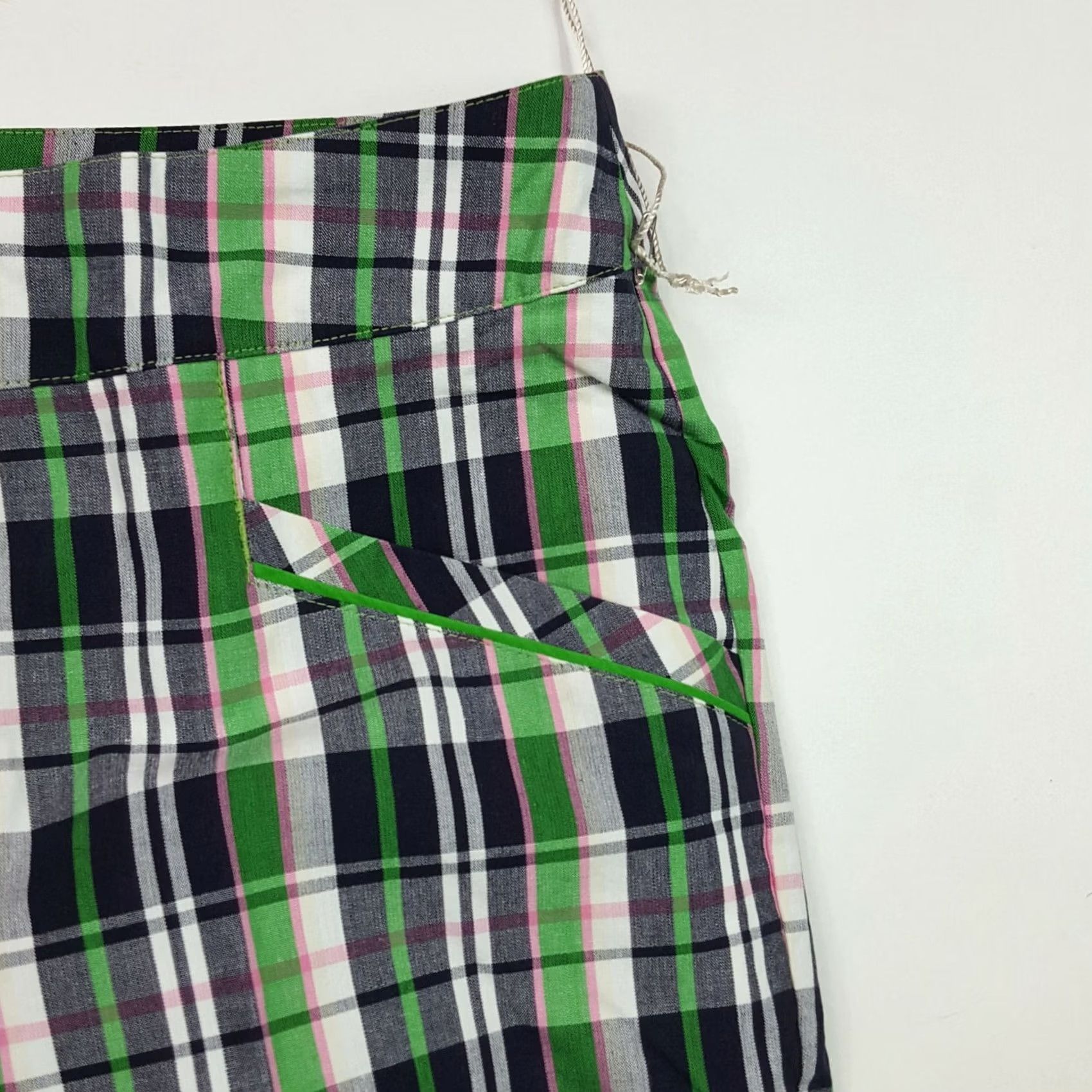 Vintage VINTAGE Tehama Golf Bermuda Shorts Women Size 6 Green Plaid Tennis Athletic Outdoor Y2K 90s Boys? Size 24" / US 00 / IT 34 - 3 Thumbnail