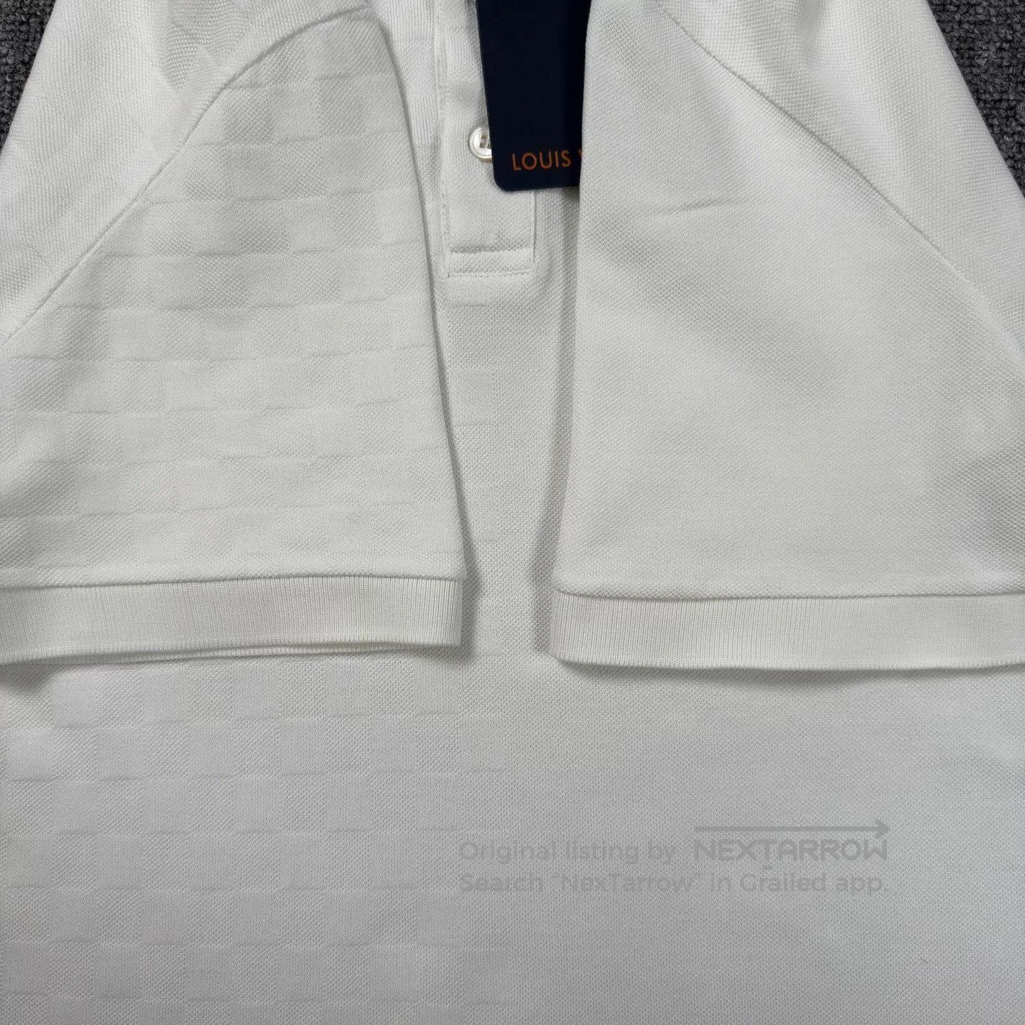 Louis Vuitton LV White Checkerboard Polo Shirt. Size US L / EU 52-54 / 3 - 6 Thumbnail