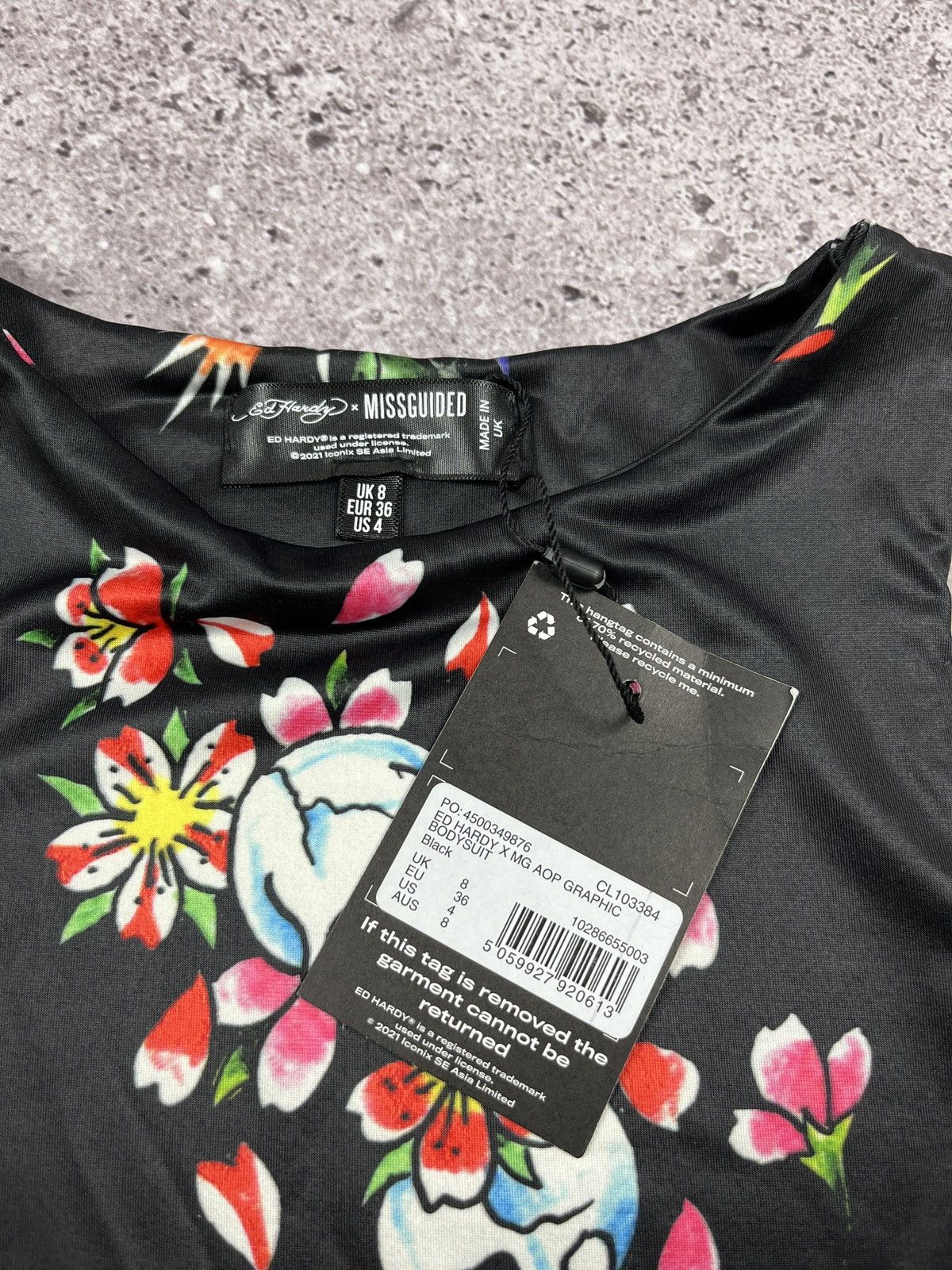 Christian Audigier × Ed Hardy Vintage 🔥 Ed Hardy X MG AOP Graphic Bodysuit / Swimwear Size S / US 4 / IT 40 - 5 Thumbnail