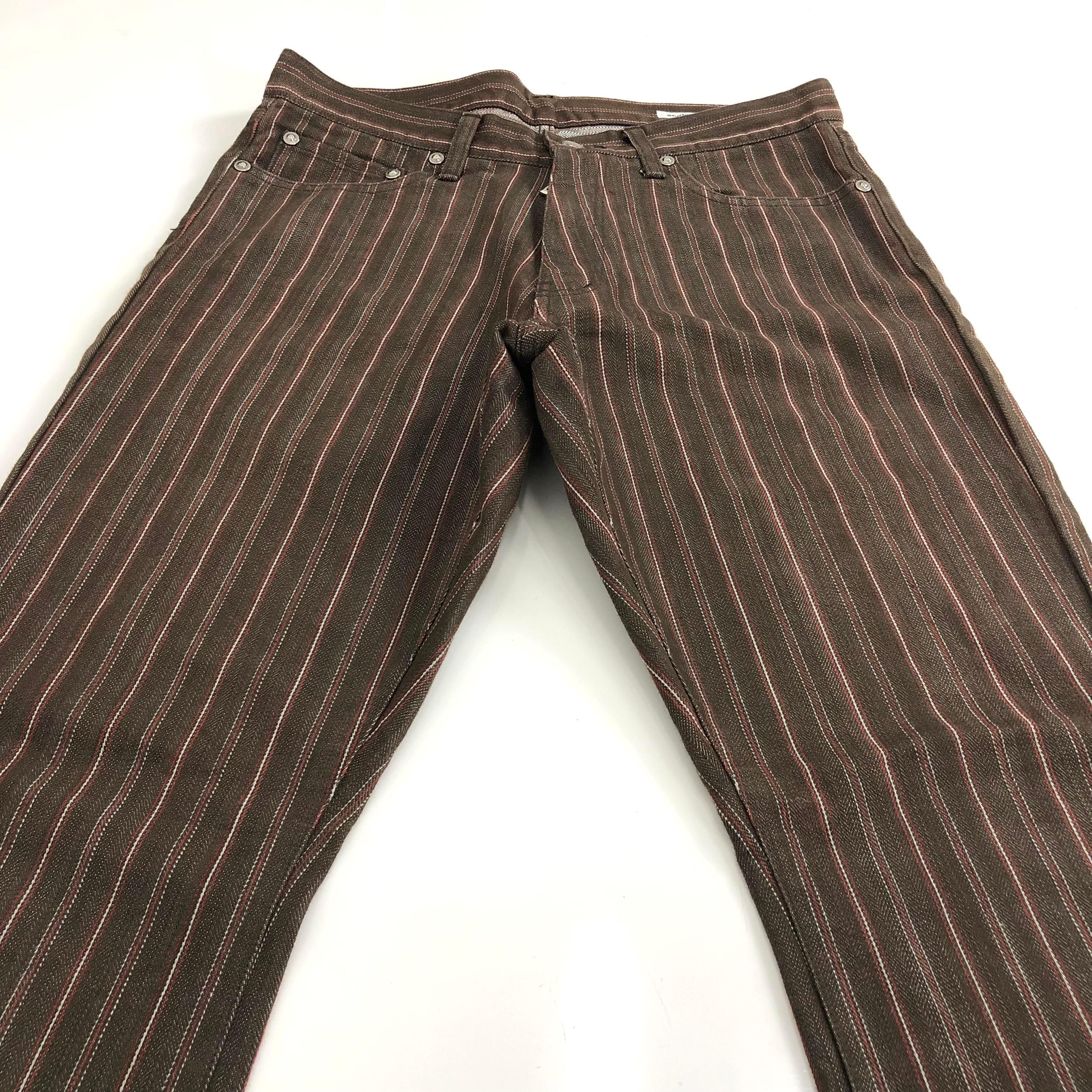 semanticdesign 2000s Semanticdesign Striped Lined Lgb Style Flared Jeans Size US 31 - 3 Thumbnail