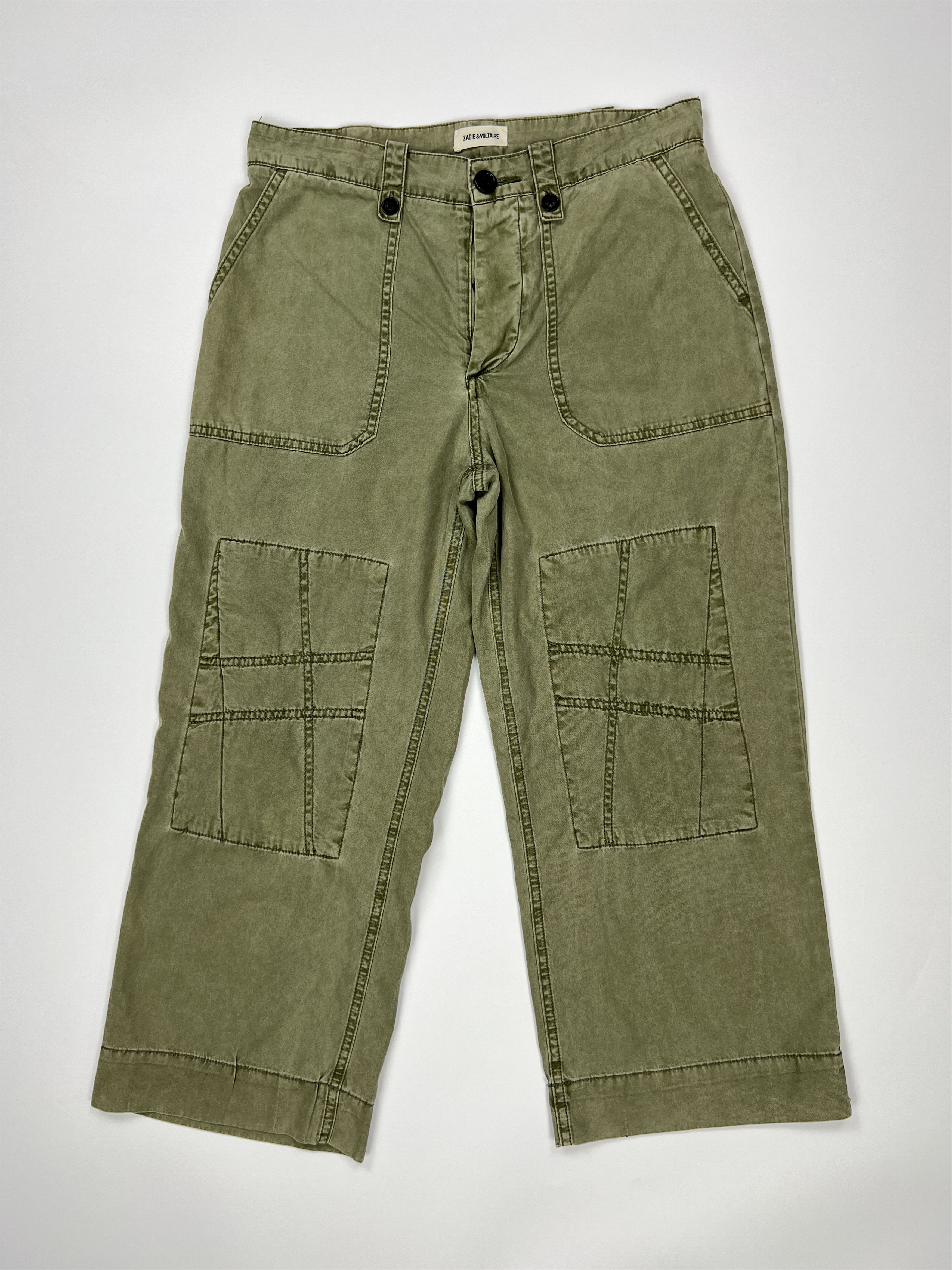 Zadig & Voltaire Zadig Voltaire Pia Mili Short Trousers Khaki Pants Size 26" / US 2 / IT 38 - 1 Thumbnail