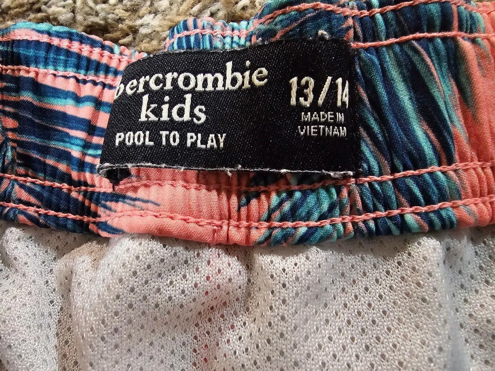 Abercrombie & Fitch ABERCROMBIE KIDS POOL TO PLAY Shorts Swim Trunks Boys 13/14 Size US 26 / EU 42 - 10 Thumbnail