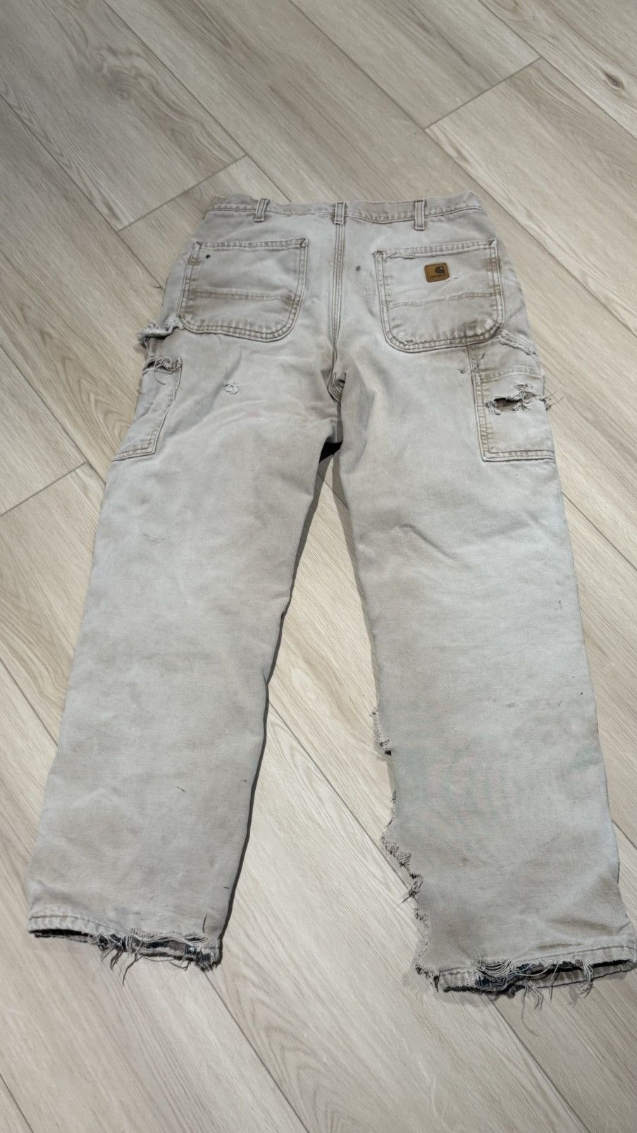Carhartt Carhartt flannel lined carpenter pants distressed frayed Size US 32 / EU 48 - 12 Thumbnail