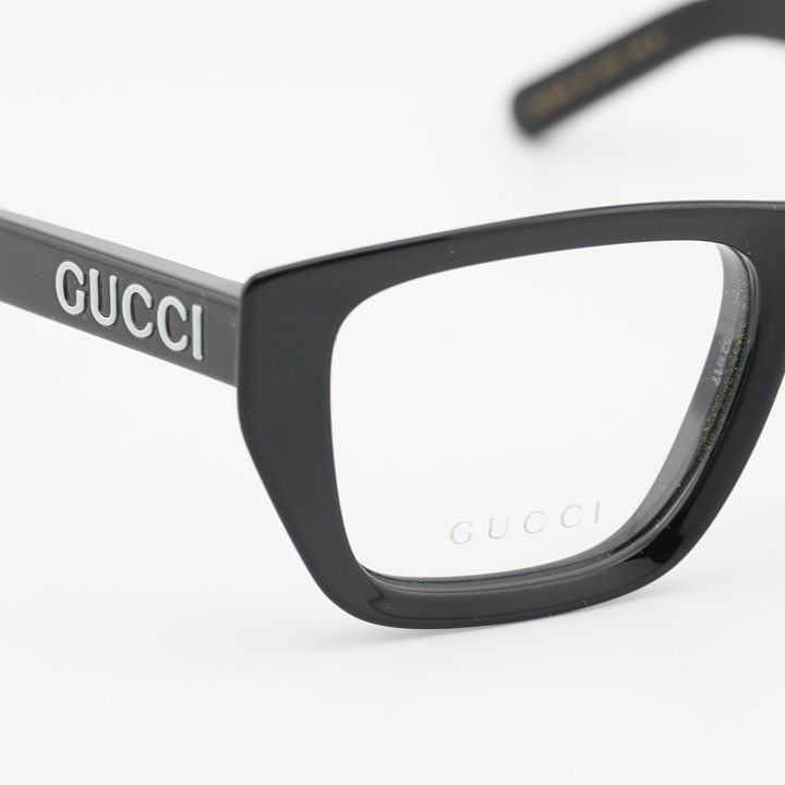 Gucci Gucci GG1724O 001 Eyeglasses Black 52mm Square Frame Size ONE SIZE - 6 Thumbnail