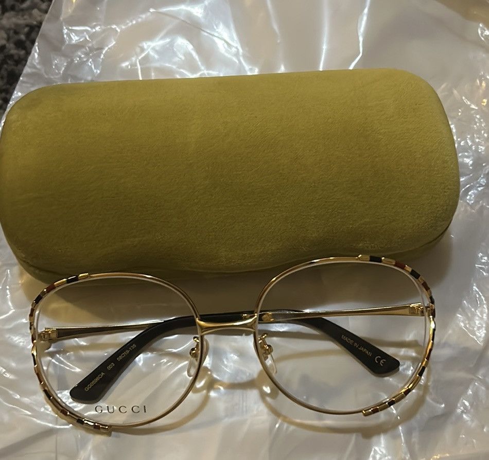 Gucci Gucci Demo Round Ladies Eyeglasses GG0596OA 003 58 Size ONE SIZE - 2 Thumbnail