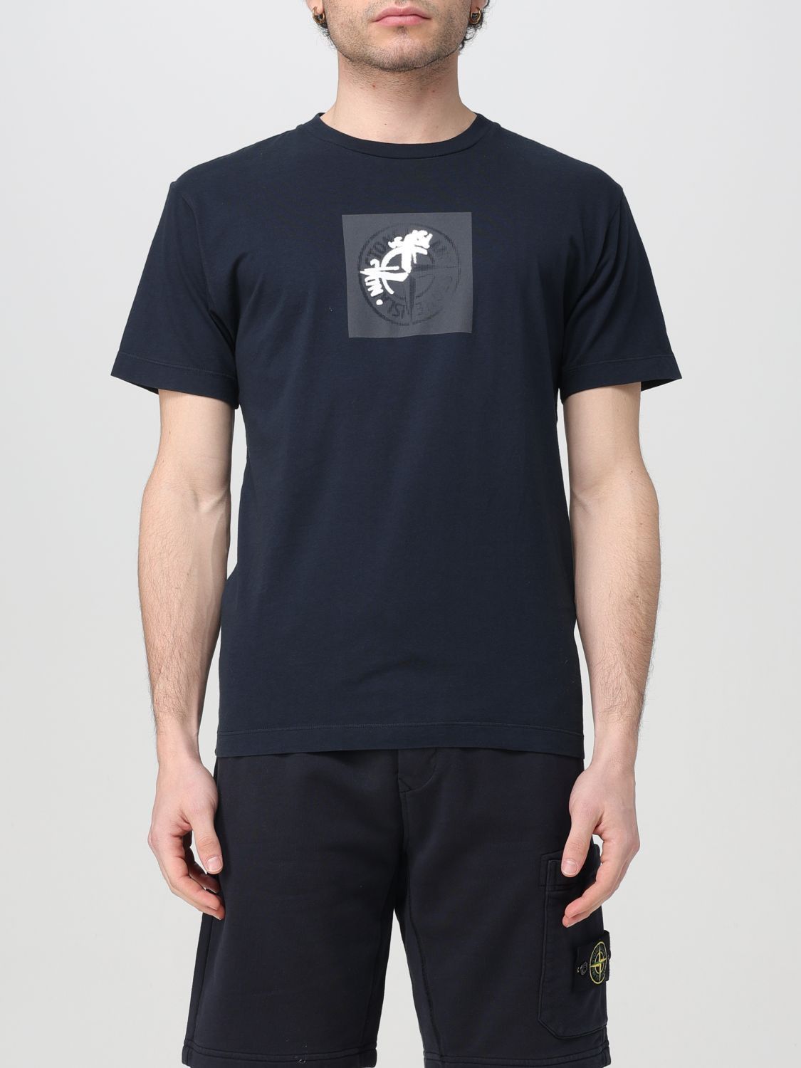image of Stone Island T-Shirt Men Blue (Size 2XL)