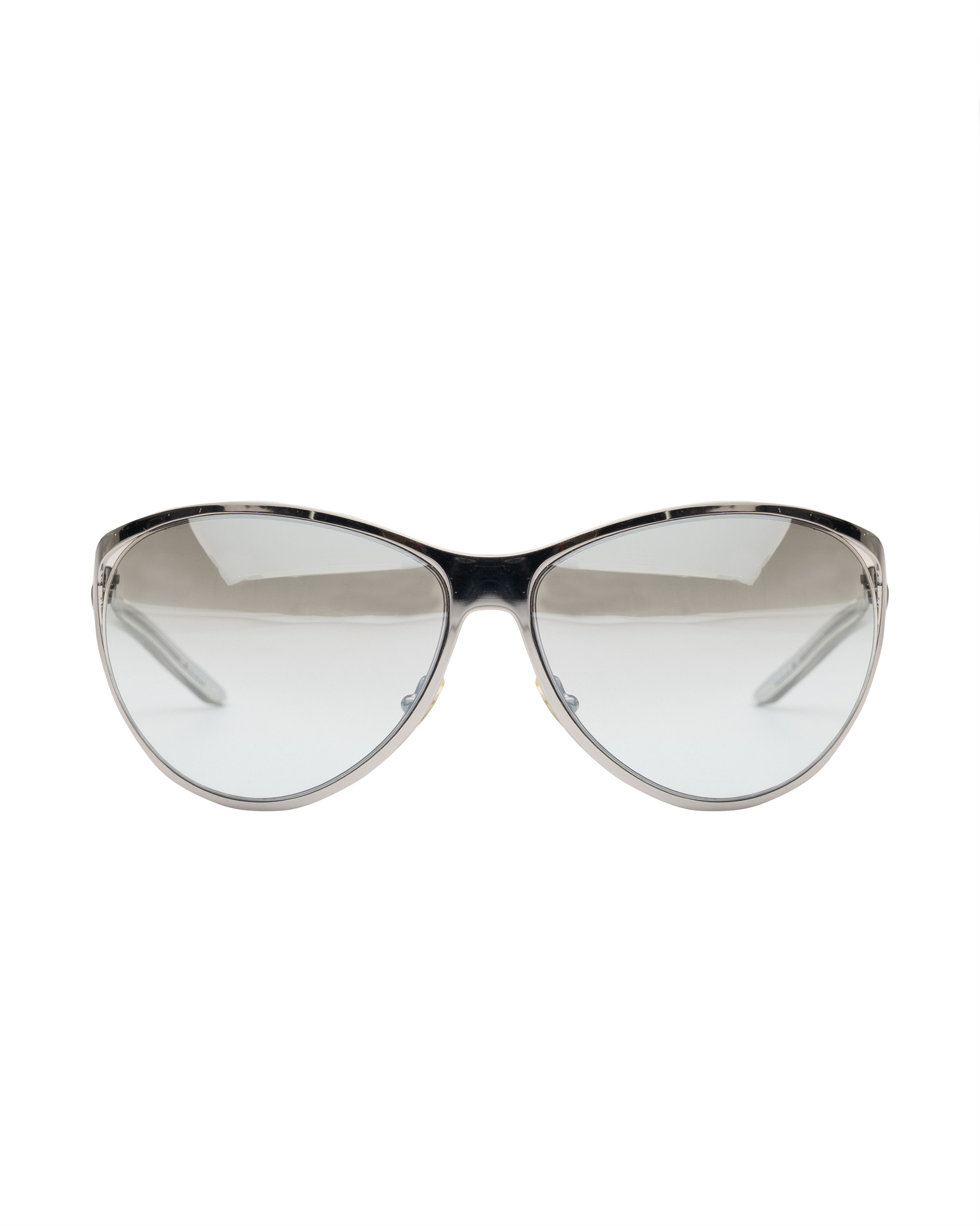 Diesel Diesel '00s Silver Cut-Outs Oversized Sunglasses Size ONE SIZE - 1 Thumbnail