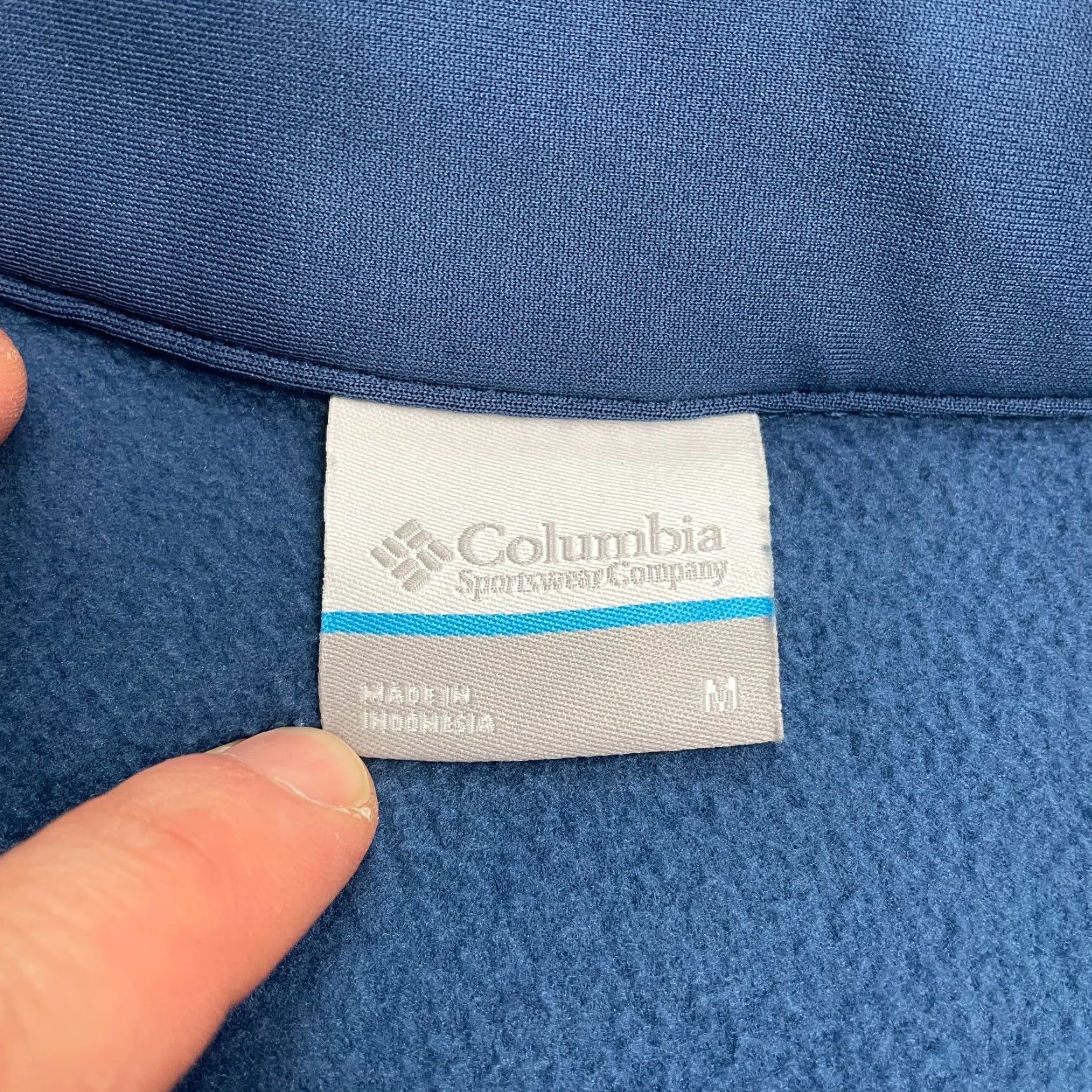 Vintage Columbia Overlay Jacket Mens Medium Blue Fleece 1/2 Zip Outdoor All Seasons Hiking Size US M / EU 48-50 / 2 - 4 Thumbnail