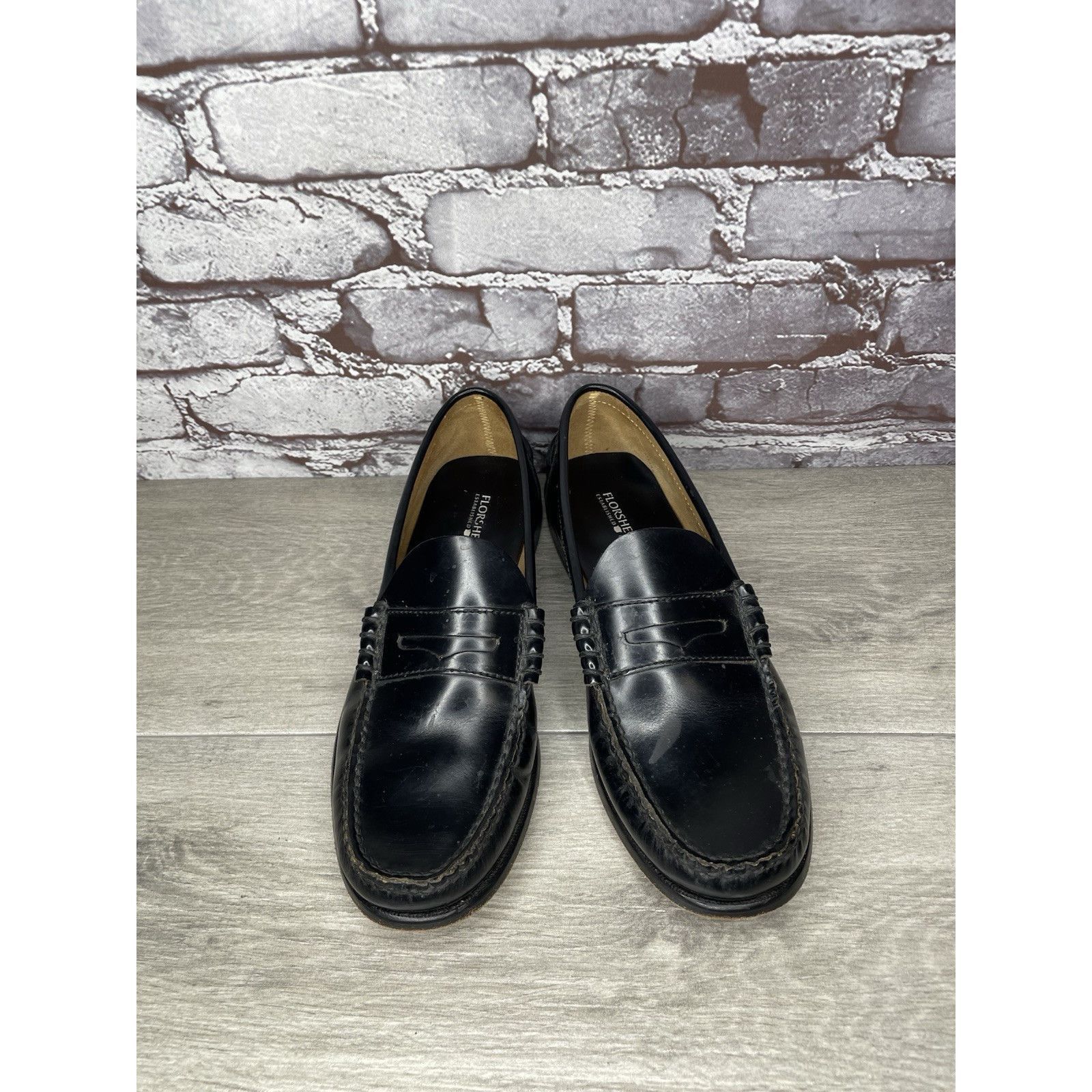 Florsheim Florsheim 1892 Black Leather Slip On Penny Loafers Dress Sho Size US 9 / EU 42 - 17 Thumbnail