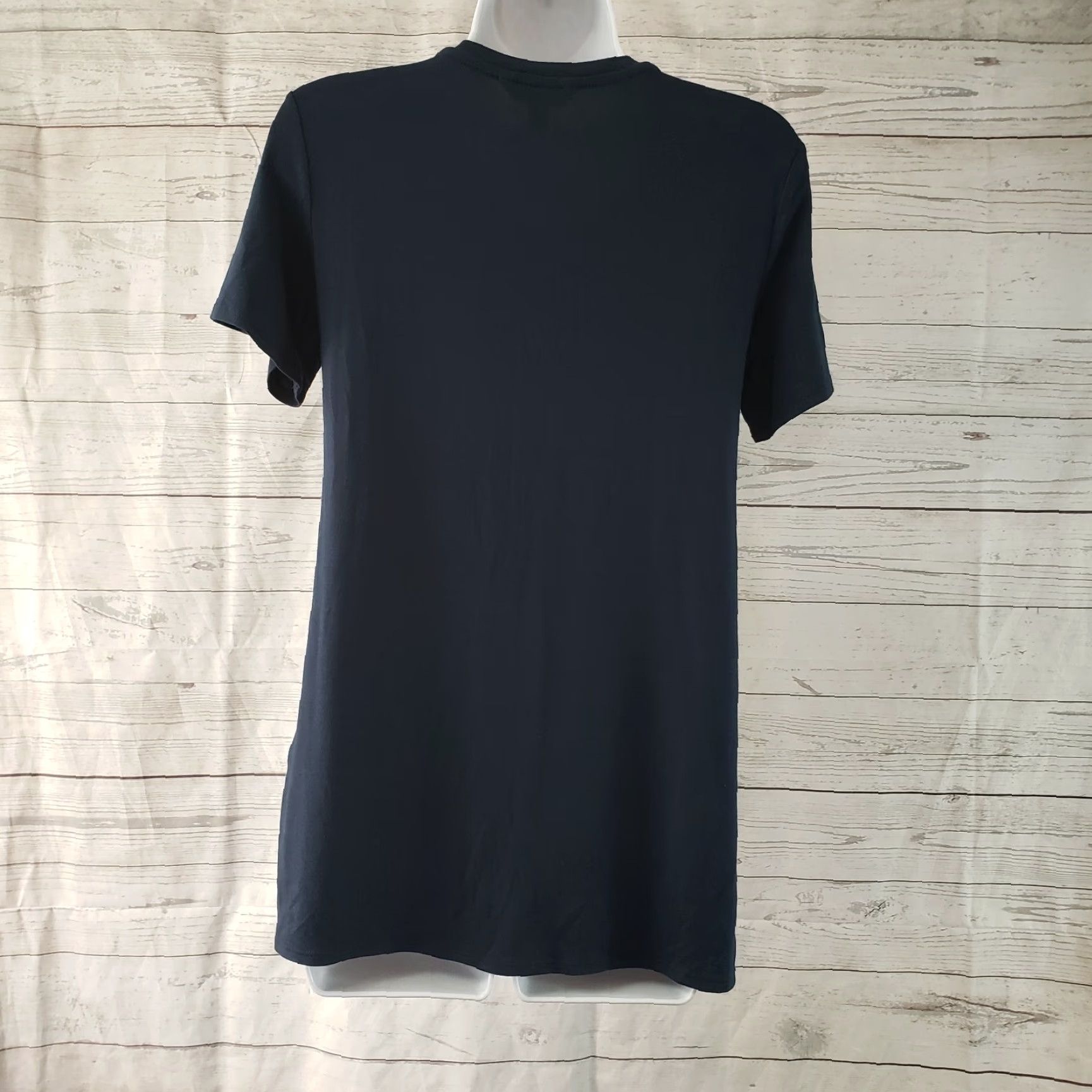 Banana Republic Banana Republic Womens Cross Front Top XS Solid Blue Short Sleeve Modal Blend T-Shirt Womens Size XS / US 0-2 / IT 36-38 - 4 Thumbnail