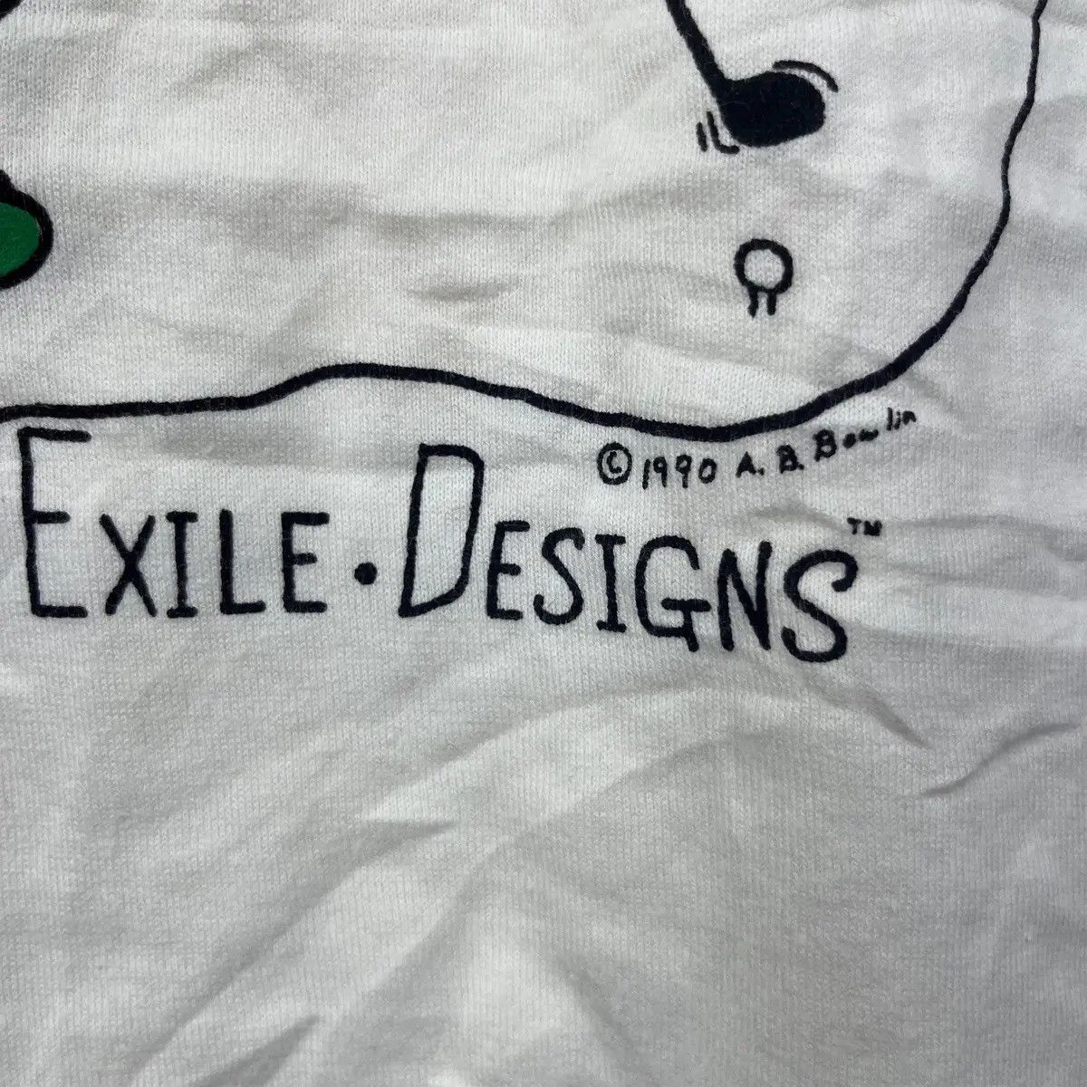 Vintage Vintage 1990 ARMADILLO EXILE DESIGNS Golf Painting Tee Shirt Size US M / EU 48-50 / 2 - 7 Thumbnail