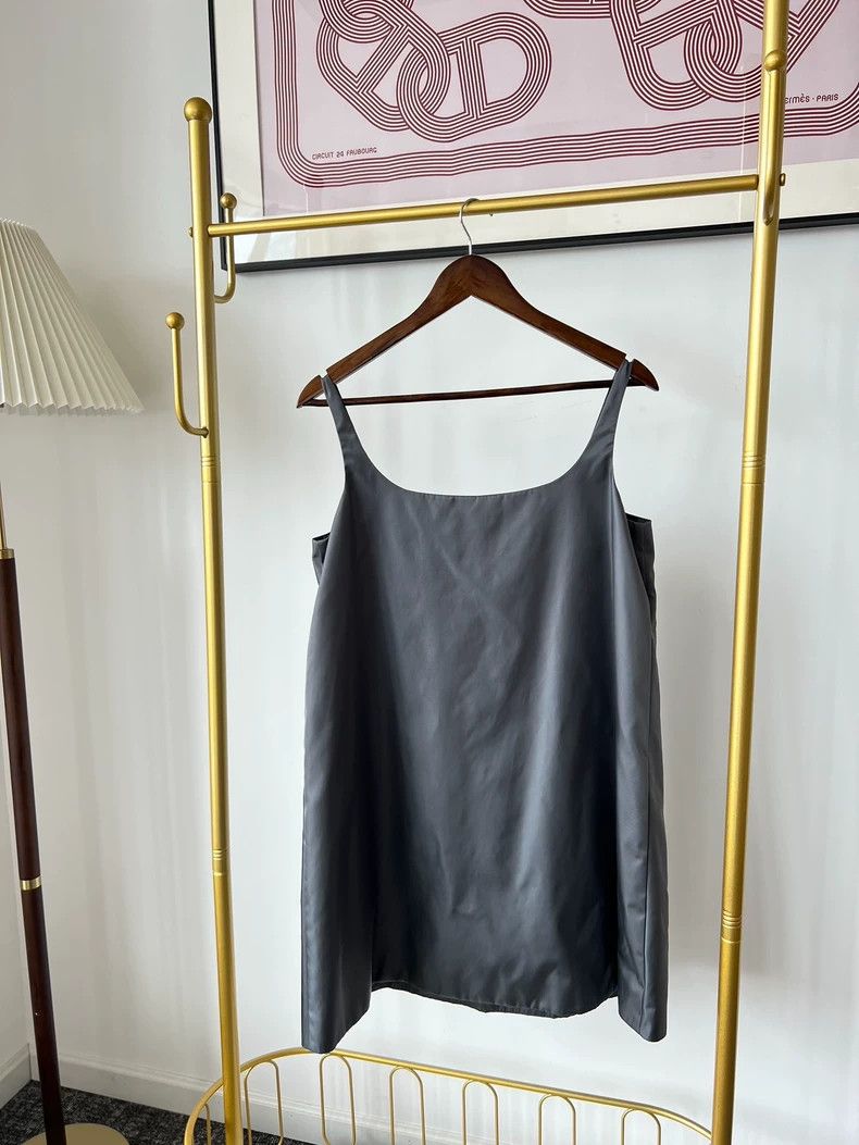 Prada Prada Gray triangle sleeveless suspender dress Size S / US 4 / IT 40 - 2 Thumbnail