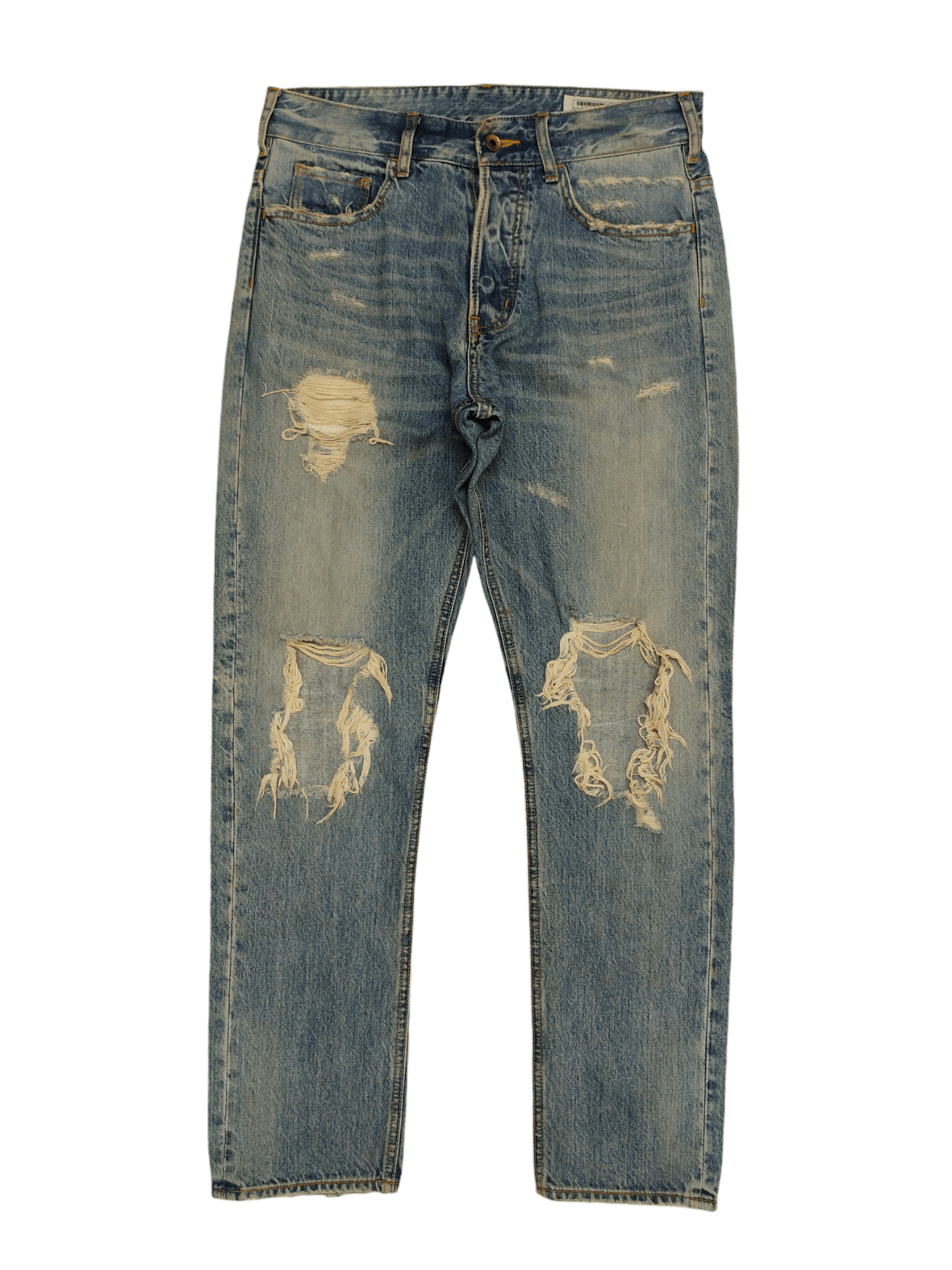 Kapital Legenda Tokyo Crazy Distress Faded Denim Jeans Size US 32 / EU 48 - 1 Thumbnail