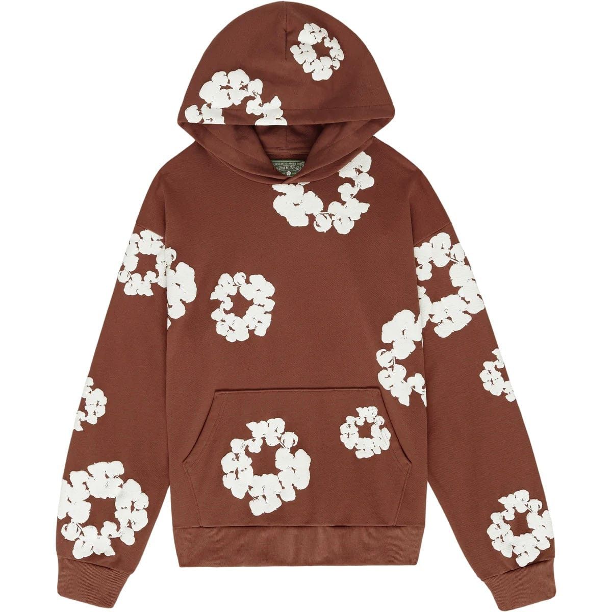 DENIM TEARS The Cotton Wreath Hooded Sweatshirt Brown | Grailed