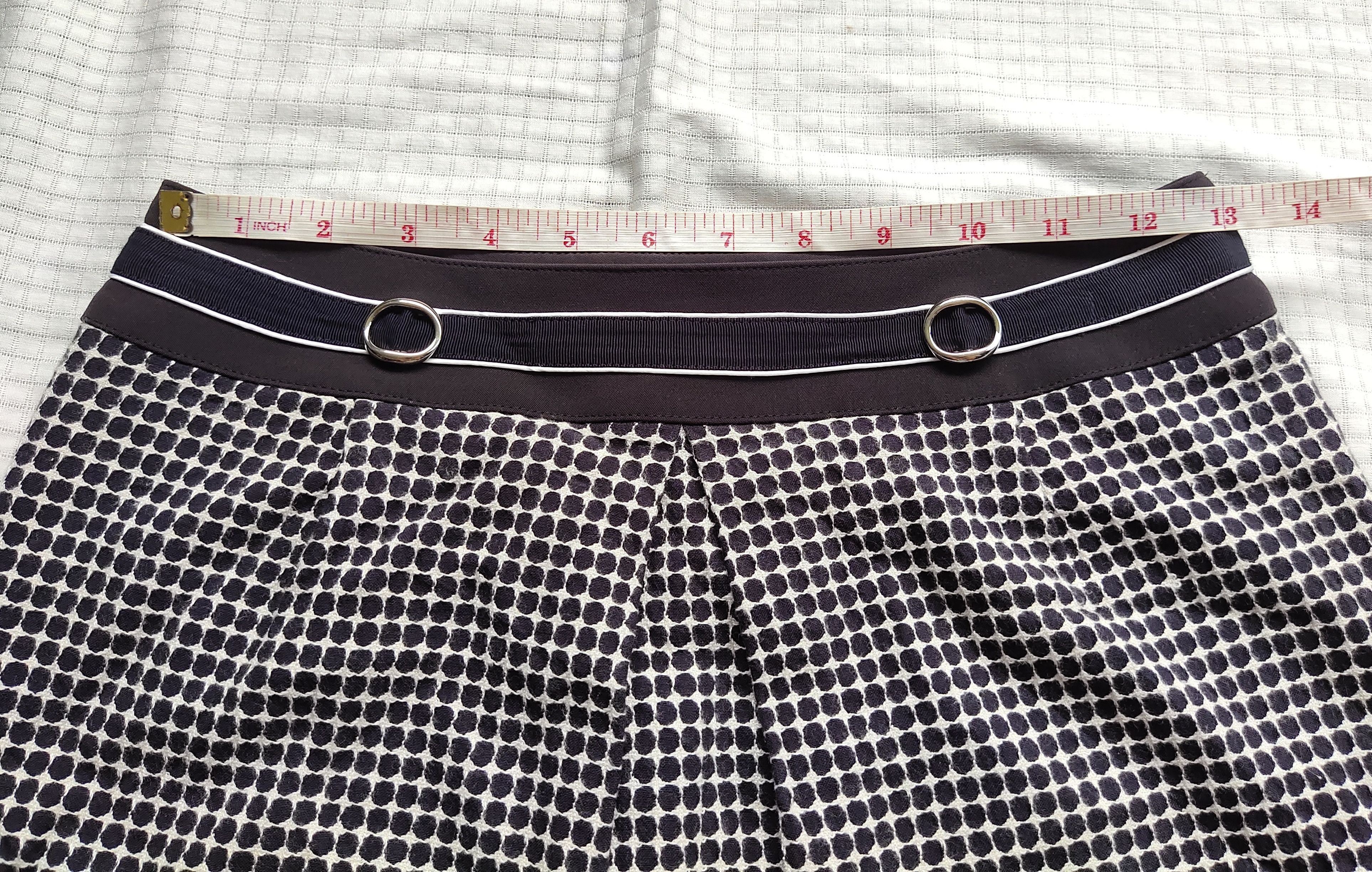 Courreges (SK74) Courreges Navy White Dot A-line Knee Length Skirt 38 Size 27" / US 4 / IT 40 - 14 Thumbnail