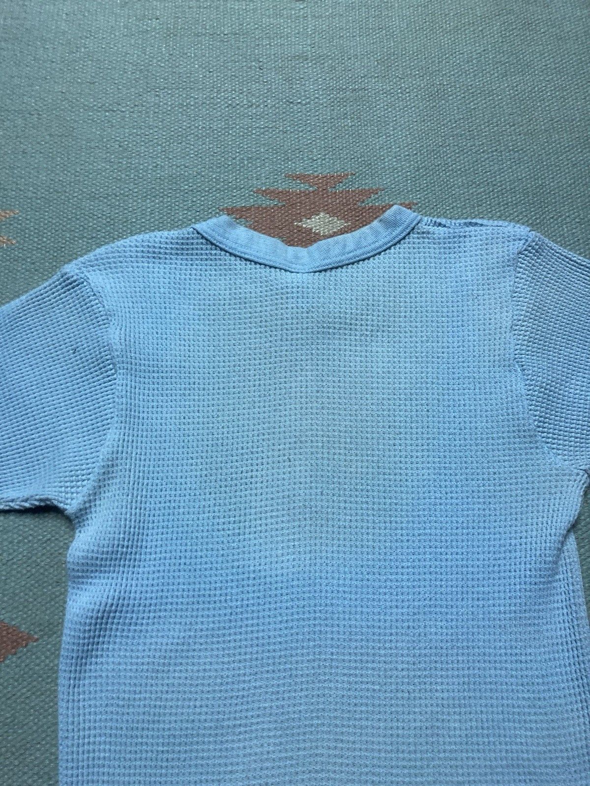 Vintage 70s waffle knit thermal shirt JCPenney light blue women’s L Size L / US 10 / IT 46 - 8 Thumbnail