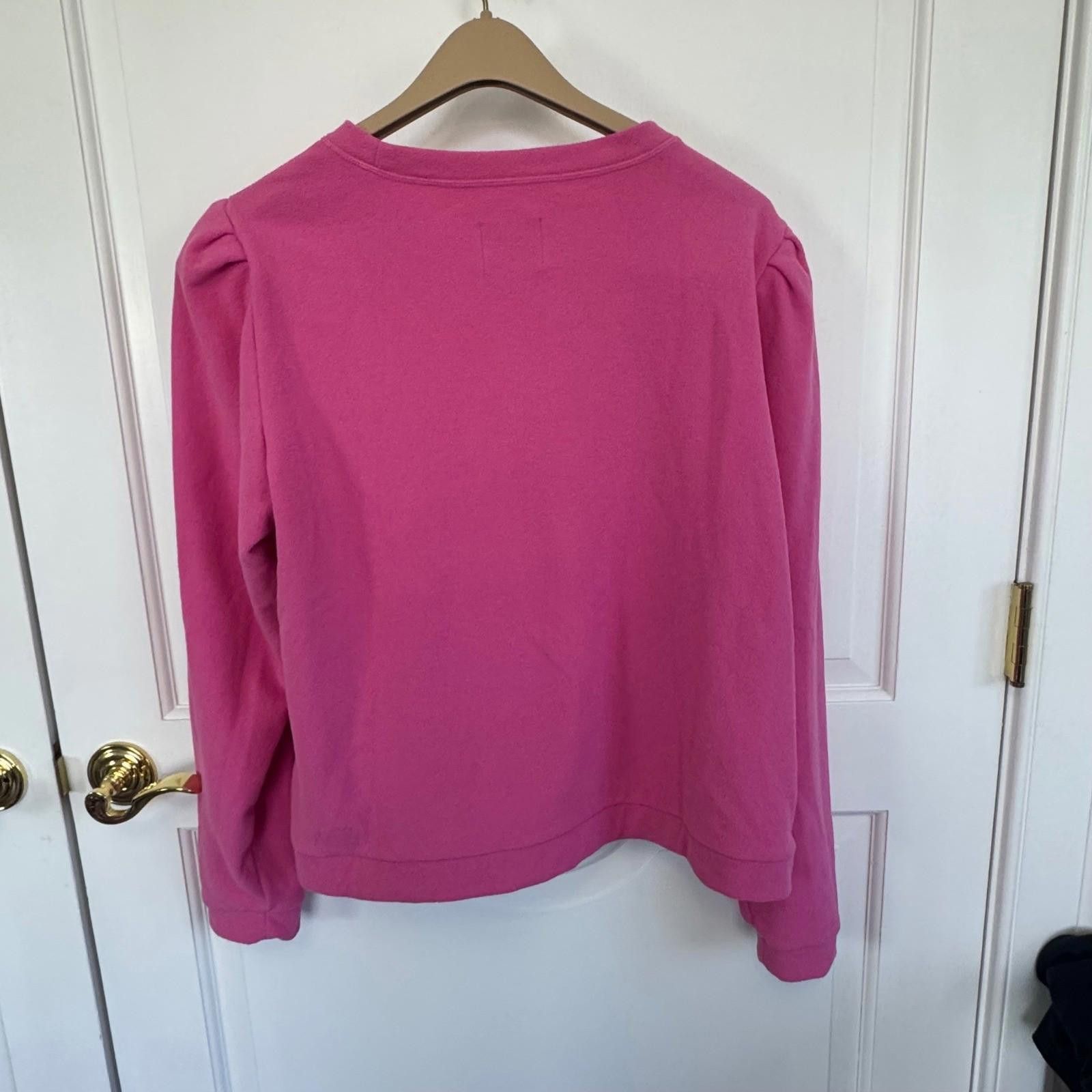 Other Dudley Stephens Pink Fleece Puff Sleeve Sweatshirt XXL Size XXL / US 16-18 / IT 52-54 - 10 Thumbnail