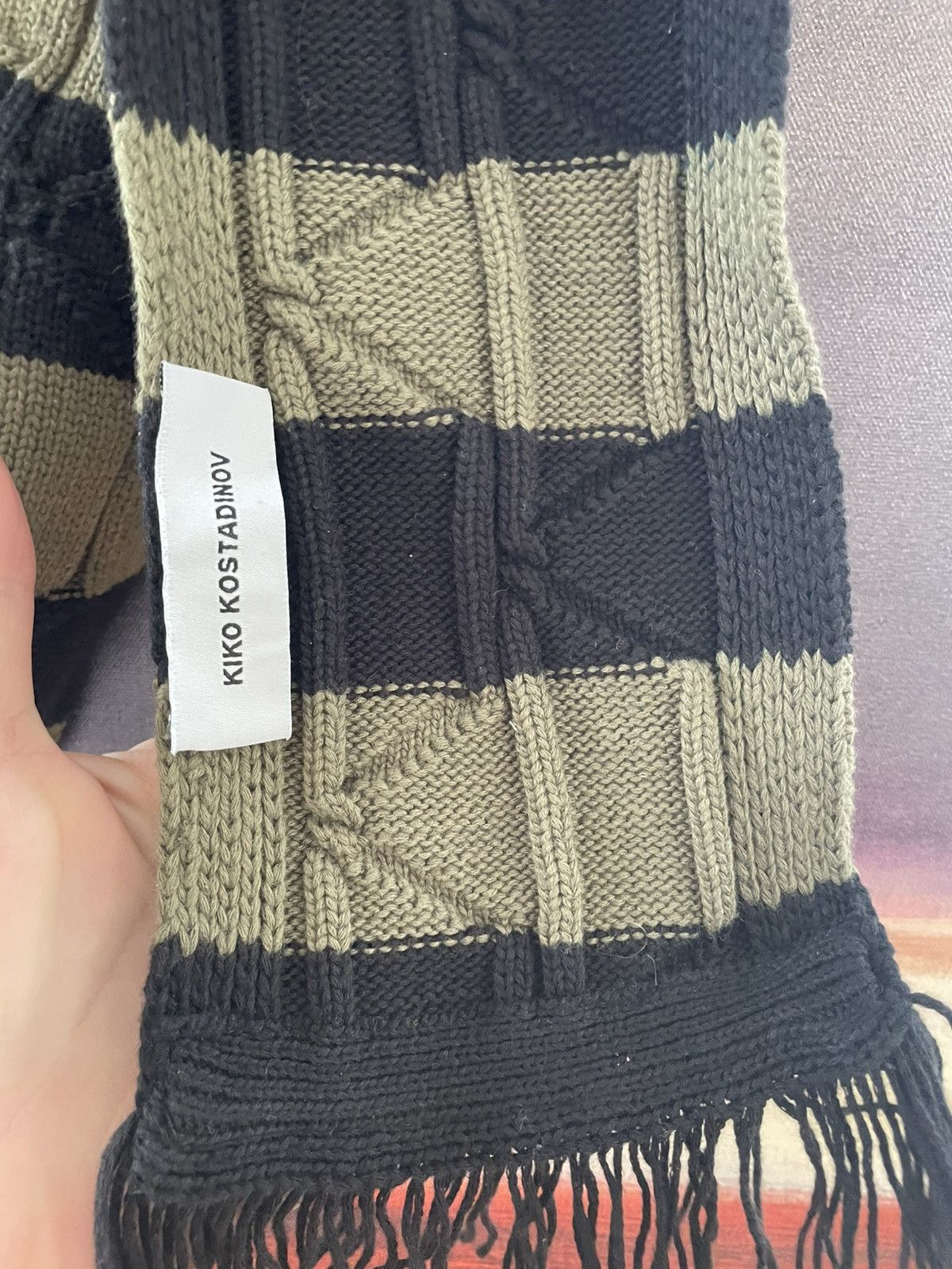 Kiko Kostadinov Black & Khaki Merli Scarf Size ONE SIZE - 3 Thumbnail