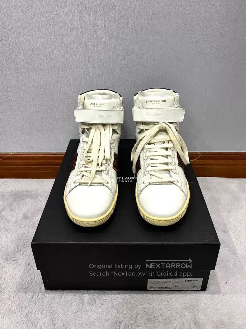 Saint Laurent Paris Saint Laurent Paris Leopard Print Orange Suede Board Shoes Size US 9 / EU 42 - 4 Thumbnail