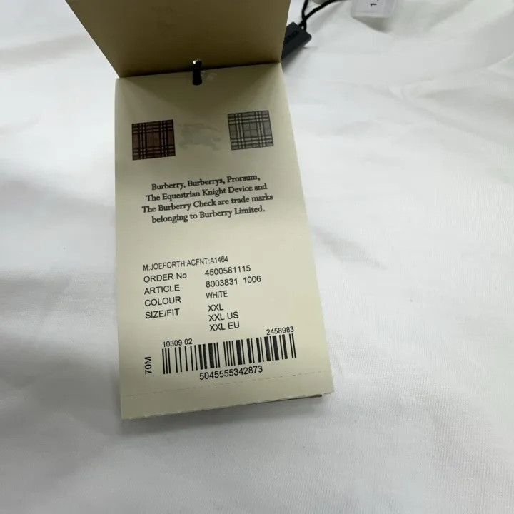 Burberry Burberry Burberry Embroidered Horse Casual White T-Shirt-2 Size US XXL / EU 58 / 5 - 5 Thumbnail
