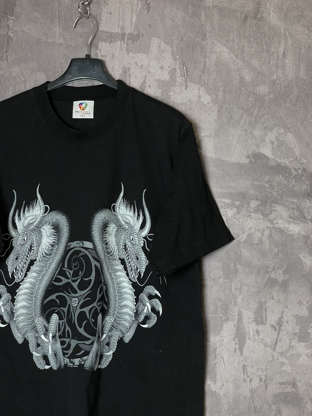 Vintage Distressed Y2K JNCO Style Grail Dragon T Shirt Big Print Size US L / EU 52-54 / 3 - 3 Thumbnail
