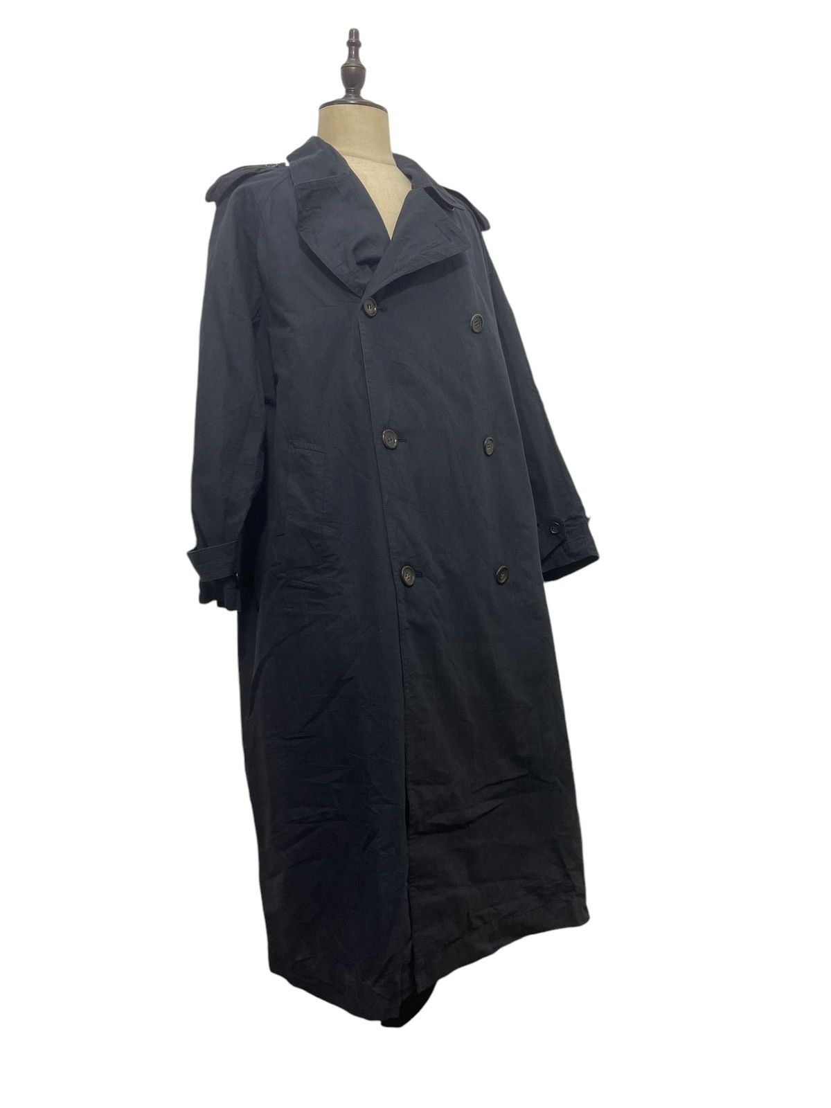 Comme des Garcons Archive 90s CDGH Trench Coat Black Cotton Wool lining 6🟩1 Size US M / EU 48-50 / 2 - 2 Thumbnail
