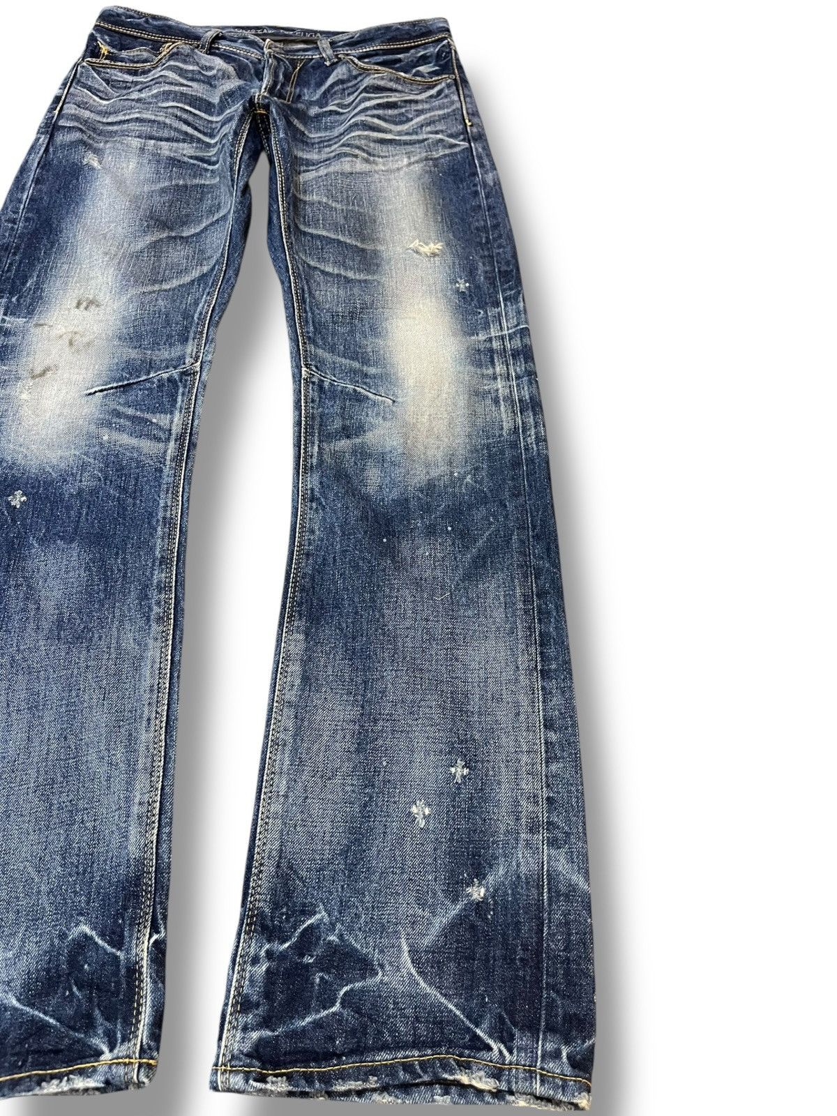 GOSTAR DE FUGA Vintage Go Star De Fuga Whiskers Curve Leg Denim Size US 31 - 5 Thumbnail