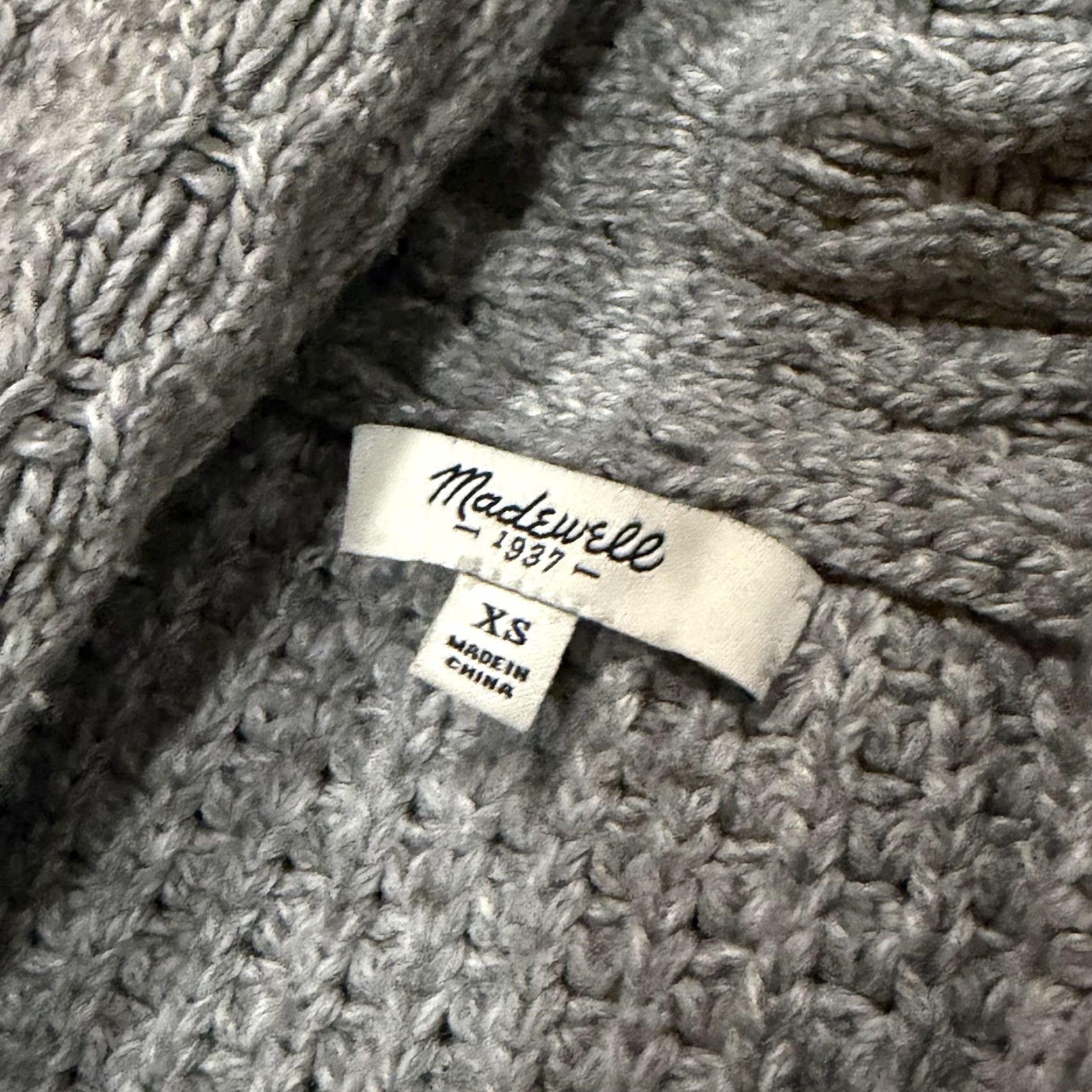 Madewell Madewell Cardigan Sweater Women's XS Grey Knit Open Pockets Bohemian Classic Preppy 70s? No Vintage? (adjusted) Size XS / US 0-2 / IT 36-38 - 6 Thumbnail