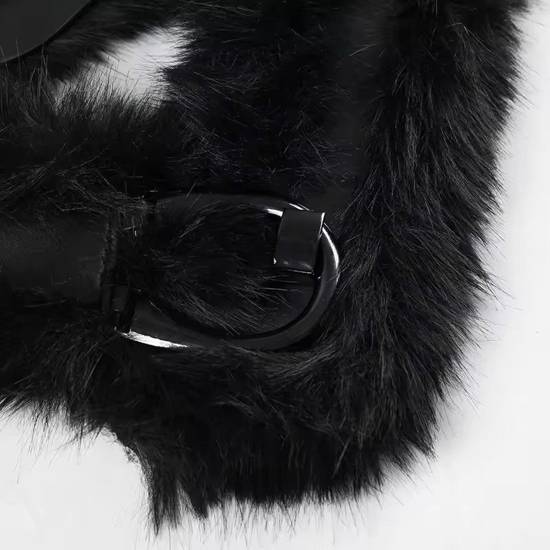 Japanese Brand × Leather Retro PU Leather Faux Fur Belt Size ONE SIZE - 5 Thumbnail