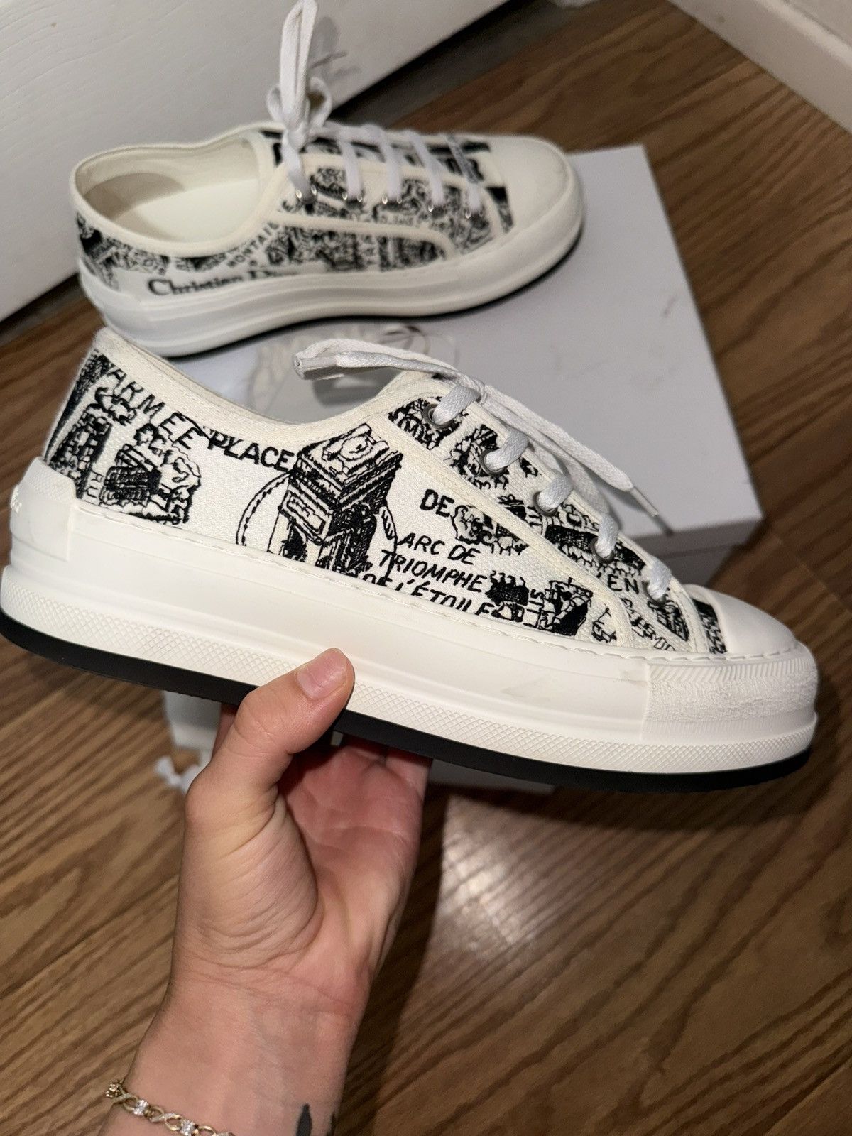 Dior Dior Women's Walk'n'Dior Platform Cotton Sneaker Size US 8 / IT 38 - 2 Thumbnail