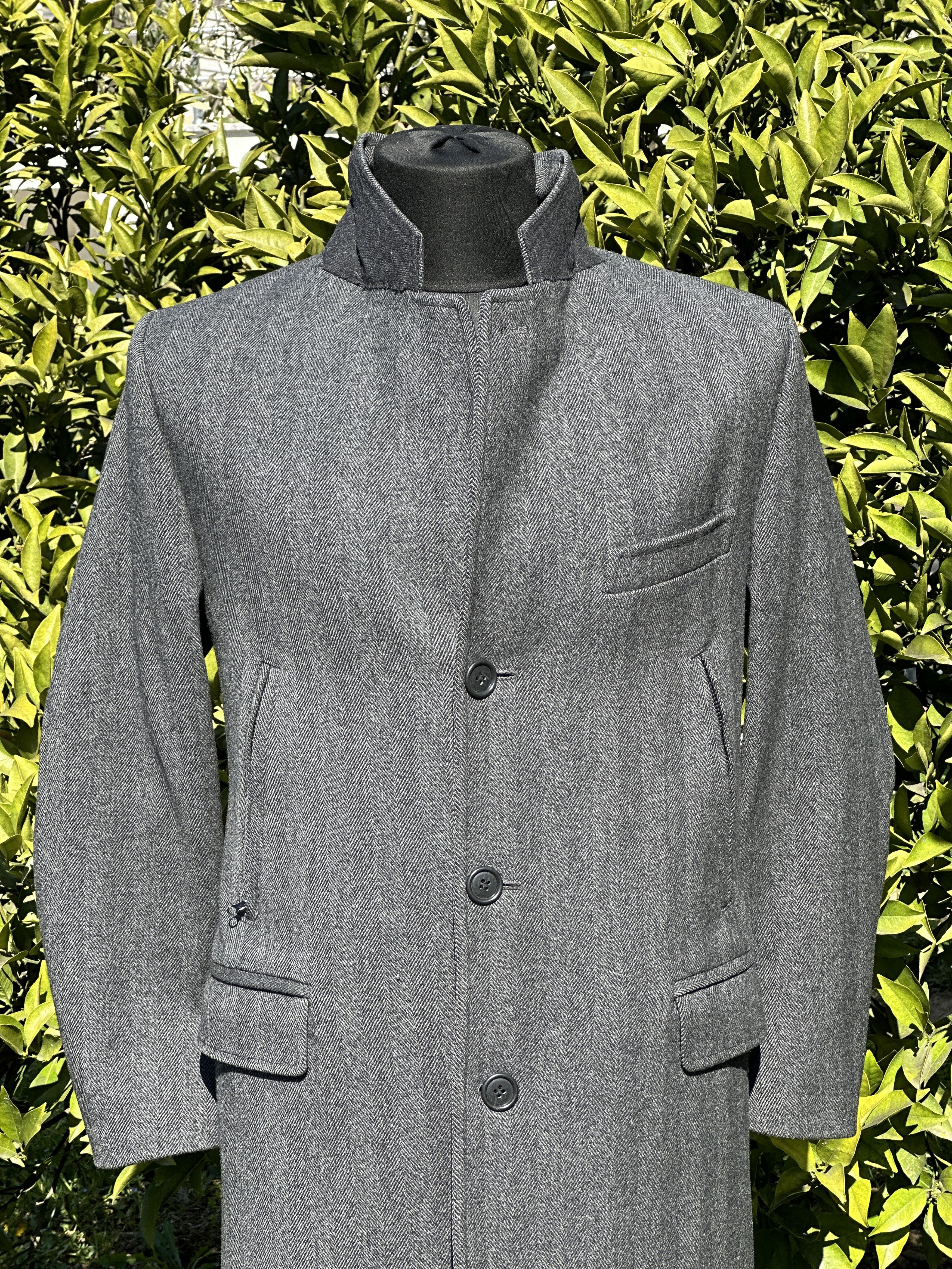 Fay Fay Trench Coat Knit Made Special Elements Size M Slim F Size US M / EU 48-50 / 2 - 16 Thumbnail