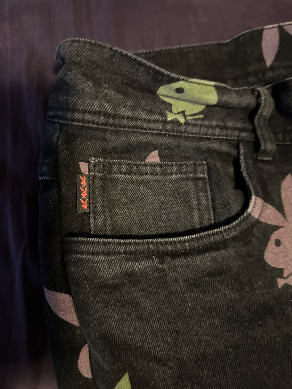Playboy × Pleasures Black Playboy x Pleasures Collab Jeans Size US 38 / EU 54 - 4 Thumbnail